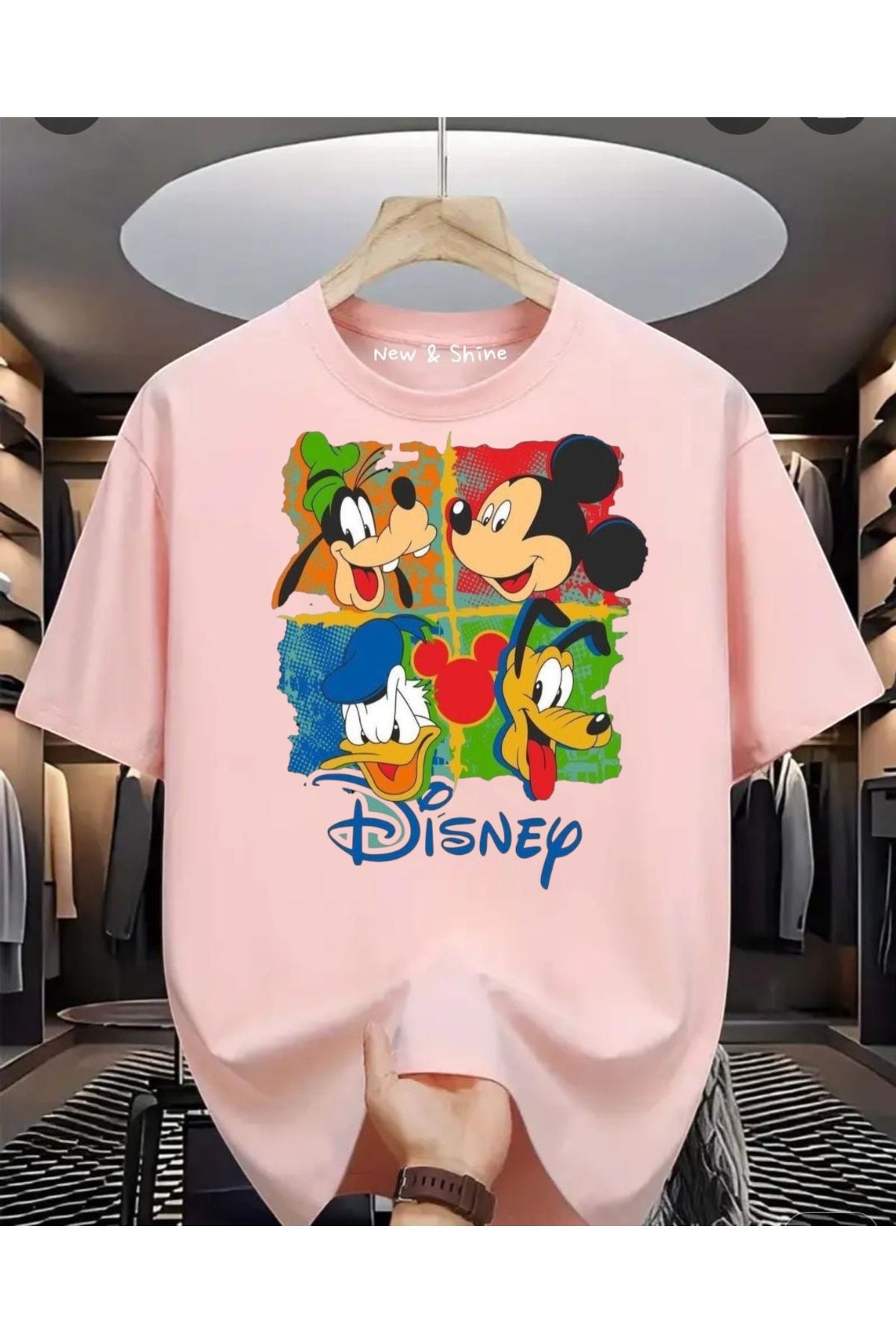 New Shine Disney Baskılı Oversize T-Shirt