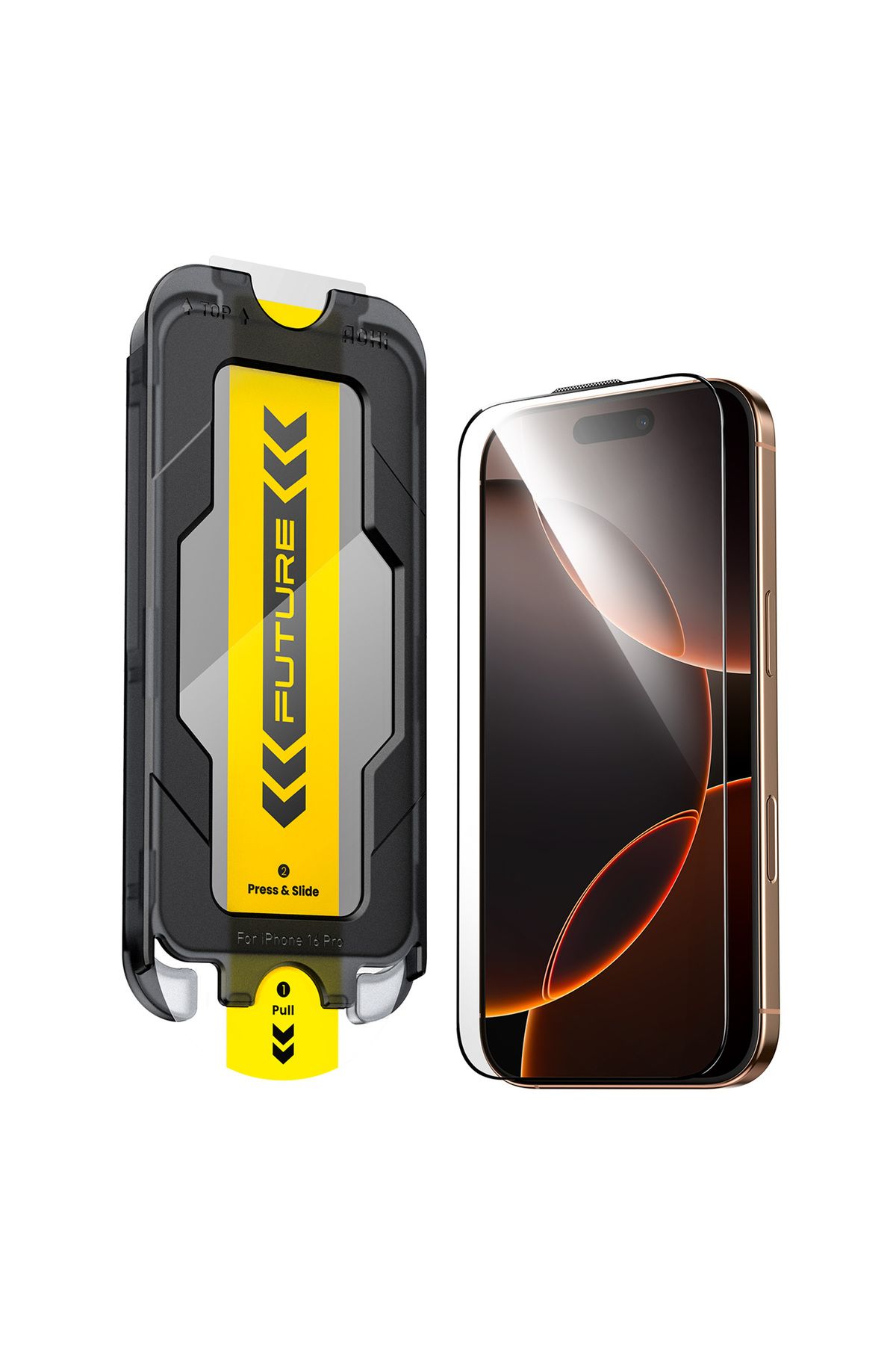 Aohi The Future Iphone 16 Pro Max Ekran Koruyucu, Tam Kaplayan Kırılmaz Temperli Camlı Koruma