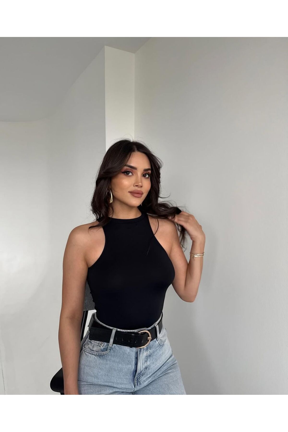 lüx vestimenta Halter Yaka Premium Bodysuit