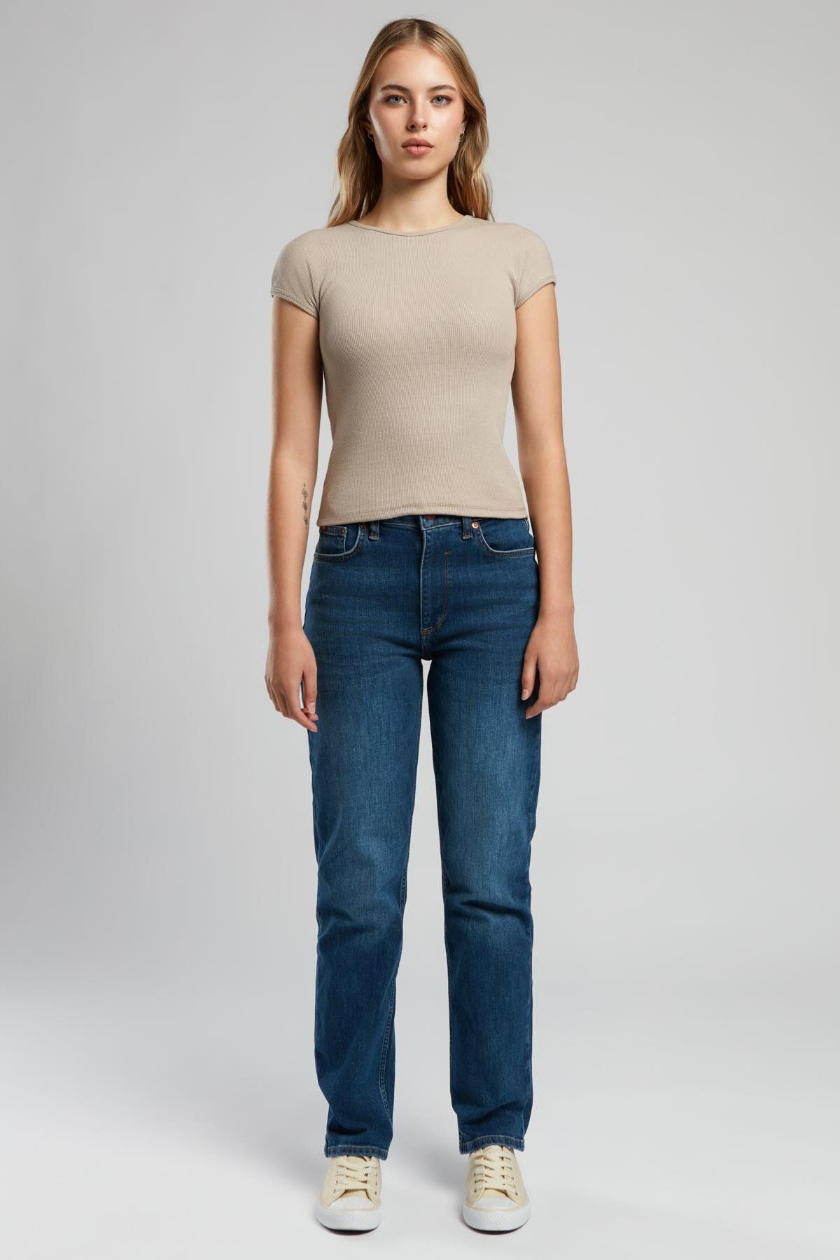 Lee Cooper Rosa Kadın O Yaka T-Shirt Bej
