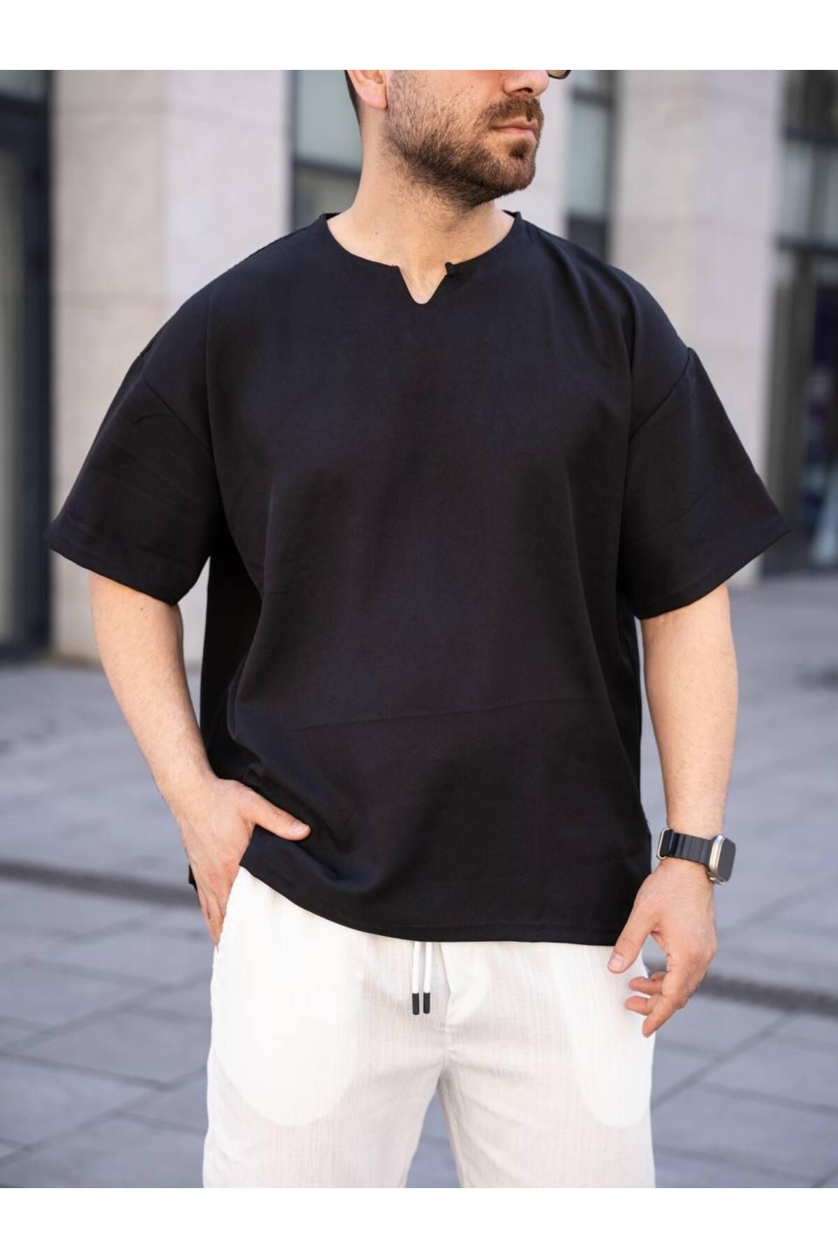 thekaplan Keten Oversize Tişört (Manken boy:183 kilo:80 beden:M)