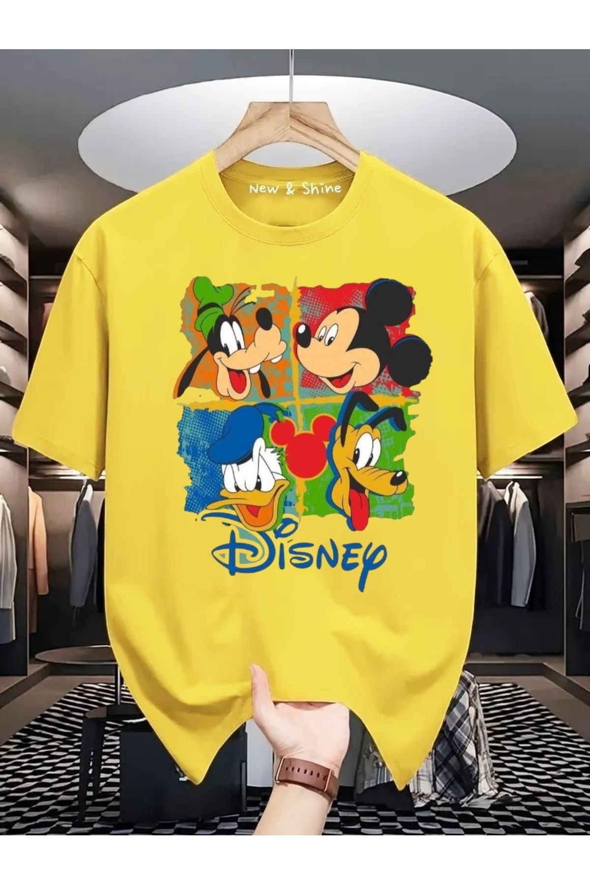New Shine Disney Baskılı Oversize T-Shirt