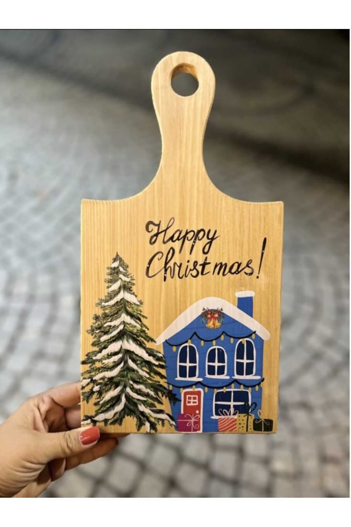 the tocco home Yeni Yıl Sunum Tahtası Mavi Ev