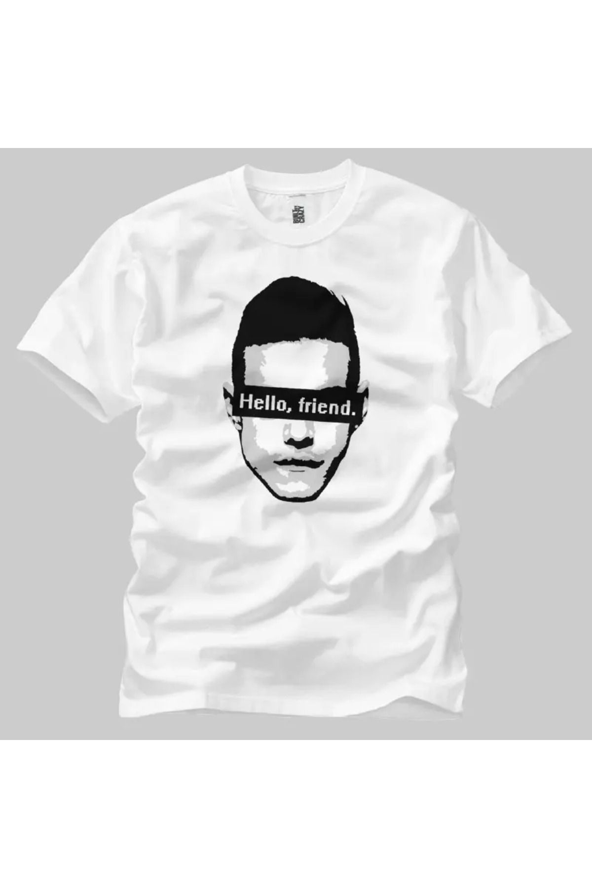Built By Crazy Mr. Robot: Eliot Hello Friend Unisex Tişört