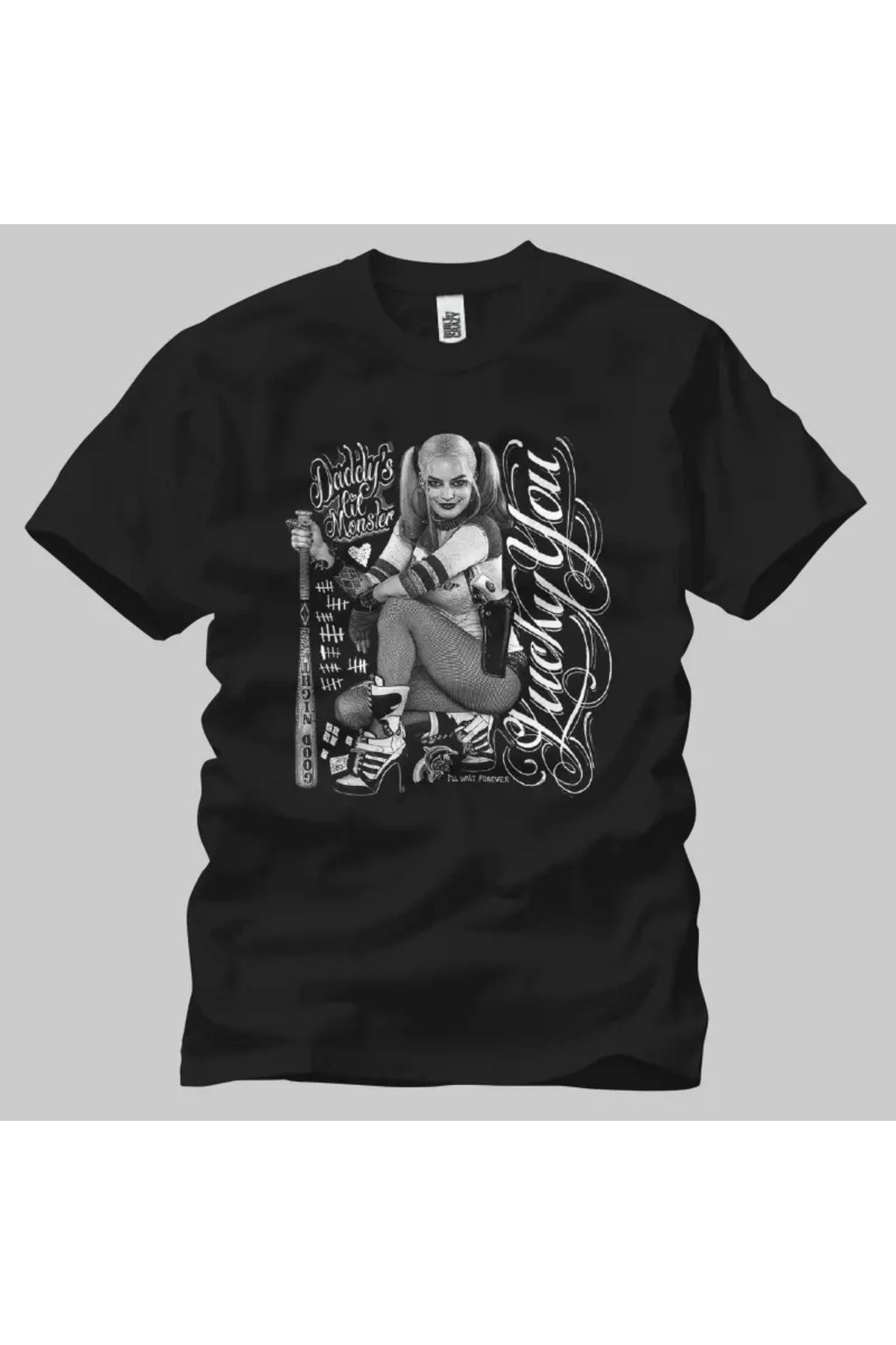 Built By Crazy Suicide Squad: Harley Quinn Typography Unisex Tişört