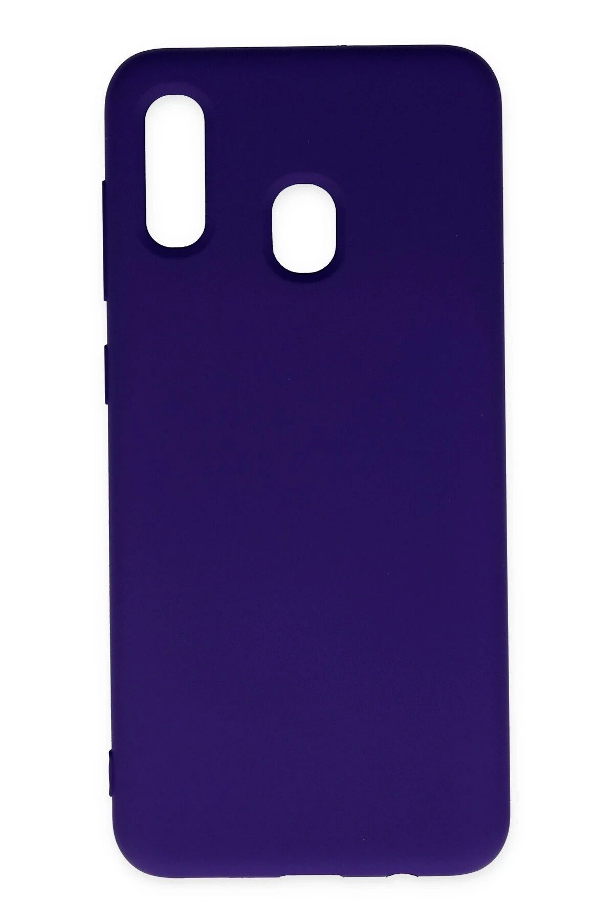 NewFace Samsung Galaxy A20 Kılıf Nano içi Kadife Silikon - Mor NRMSA