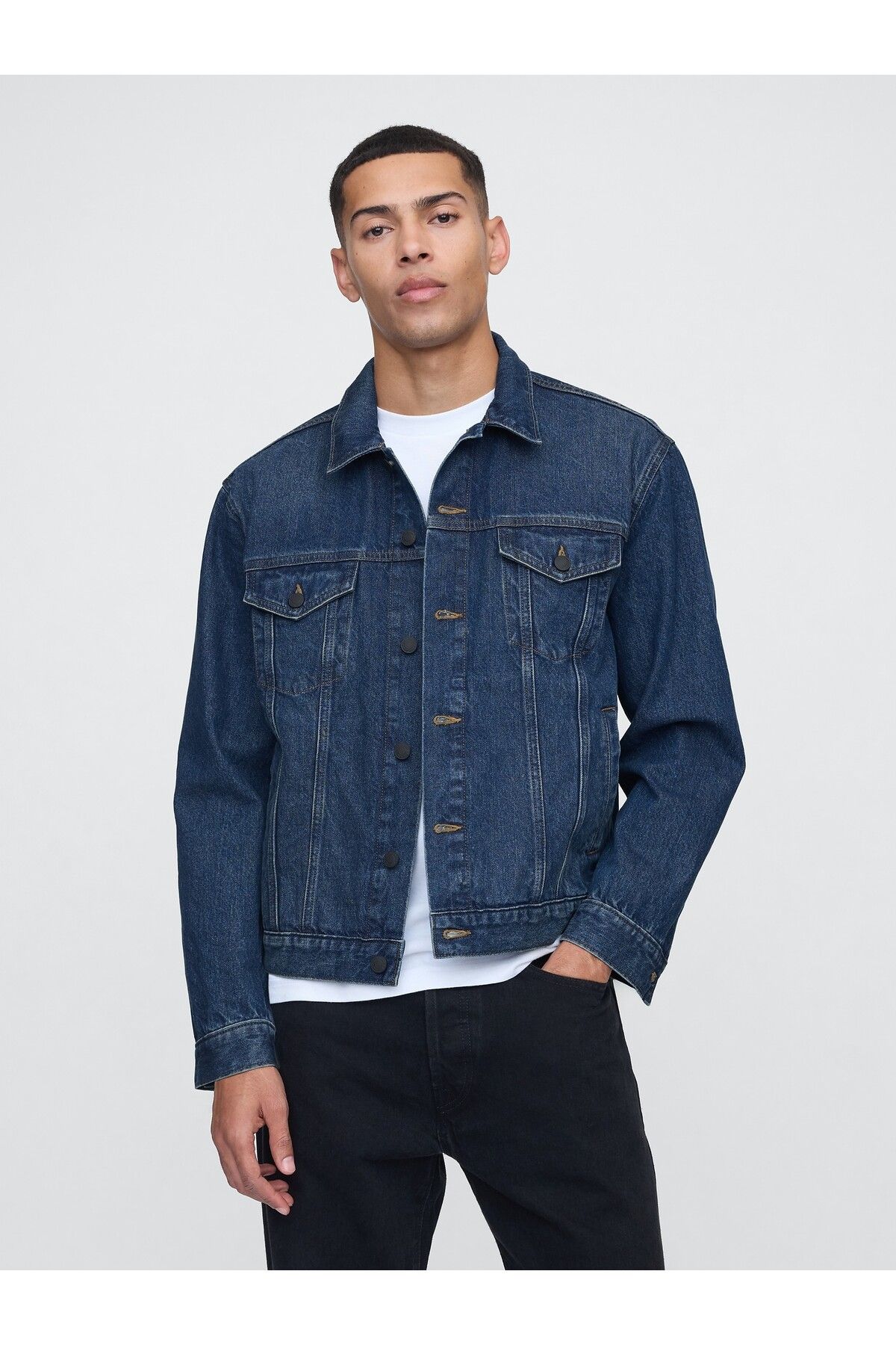 GAP Erkek Lacivert Icon Denim Ceket