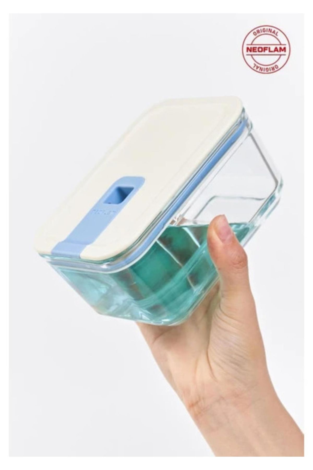 NEOFLAM-Perfect Seal Rectangular Glass Storage Container Set 4 Pieces 1600ml 4