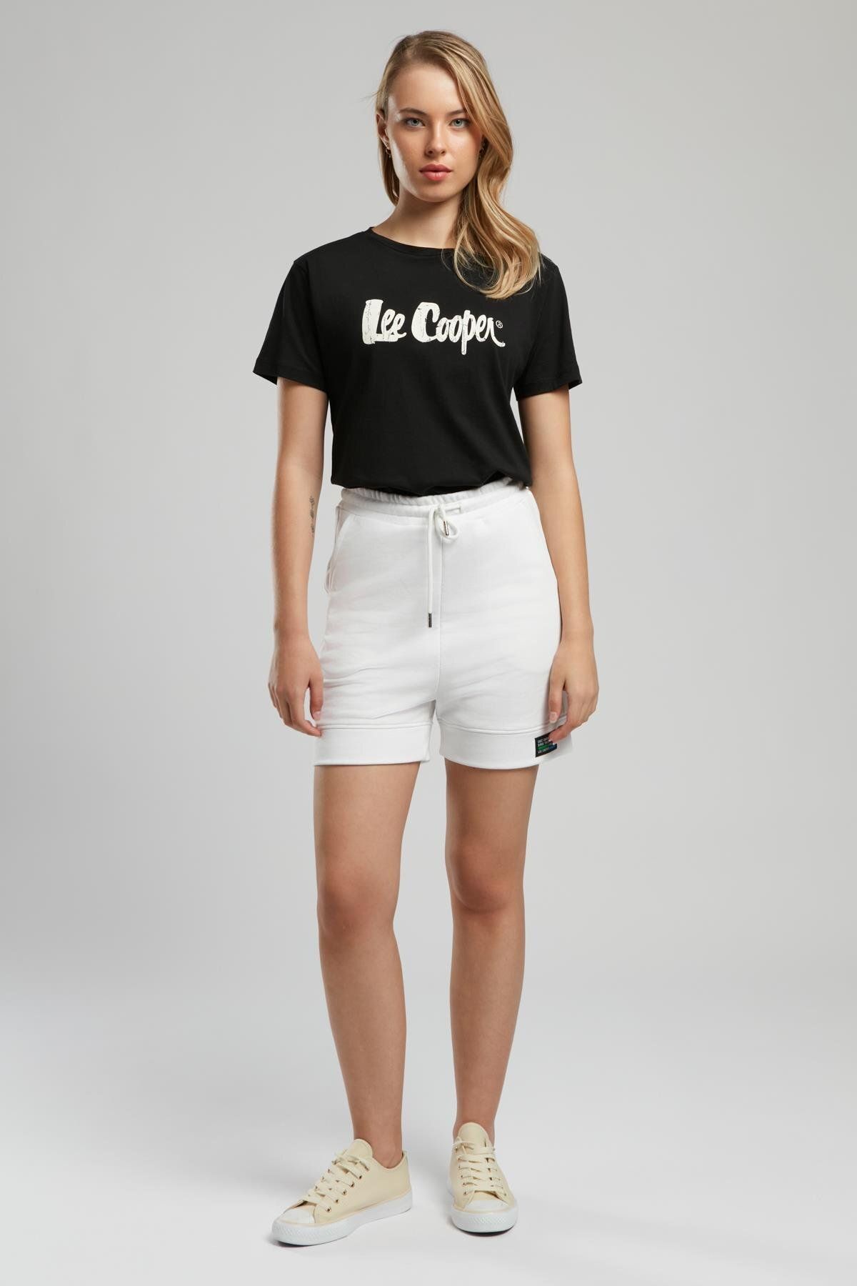 Lee Cooper Julye Kadın Örme Şort Ekru Ekru