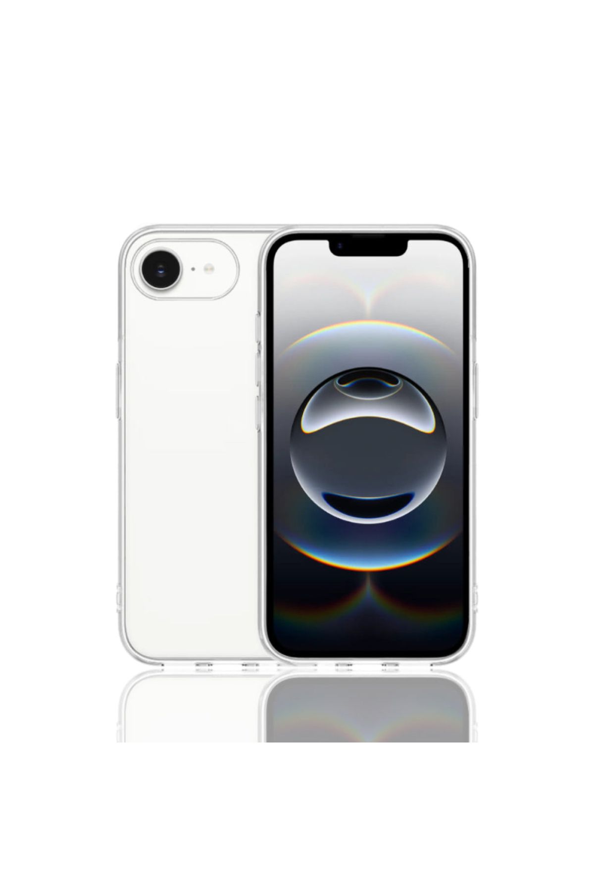 KZY İletişim Apple iPhone 16e ile Uyumlu Kapak Süper Silikon Şeffaf Kılıf