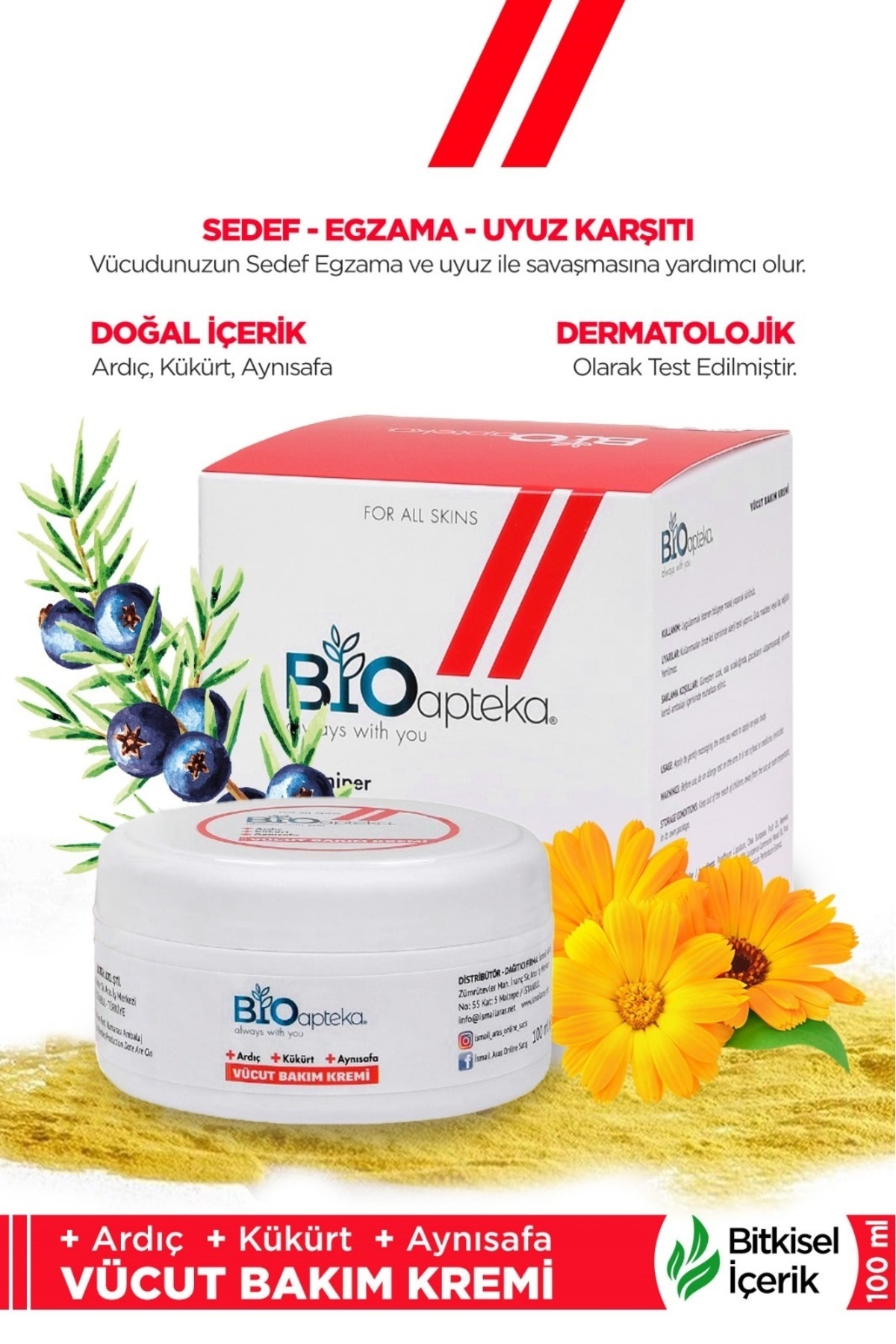 Bioapteka Vücut Kaşıntısı, Deri Pullanması Için Vücut Bakım Kremi 100 ml — TYC9XN34ZN170688777830810 — تصویر 2 از 5