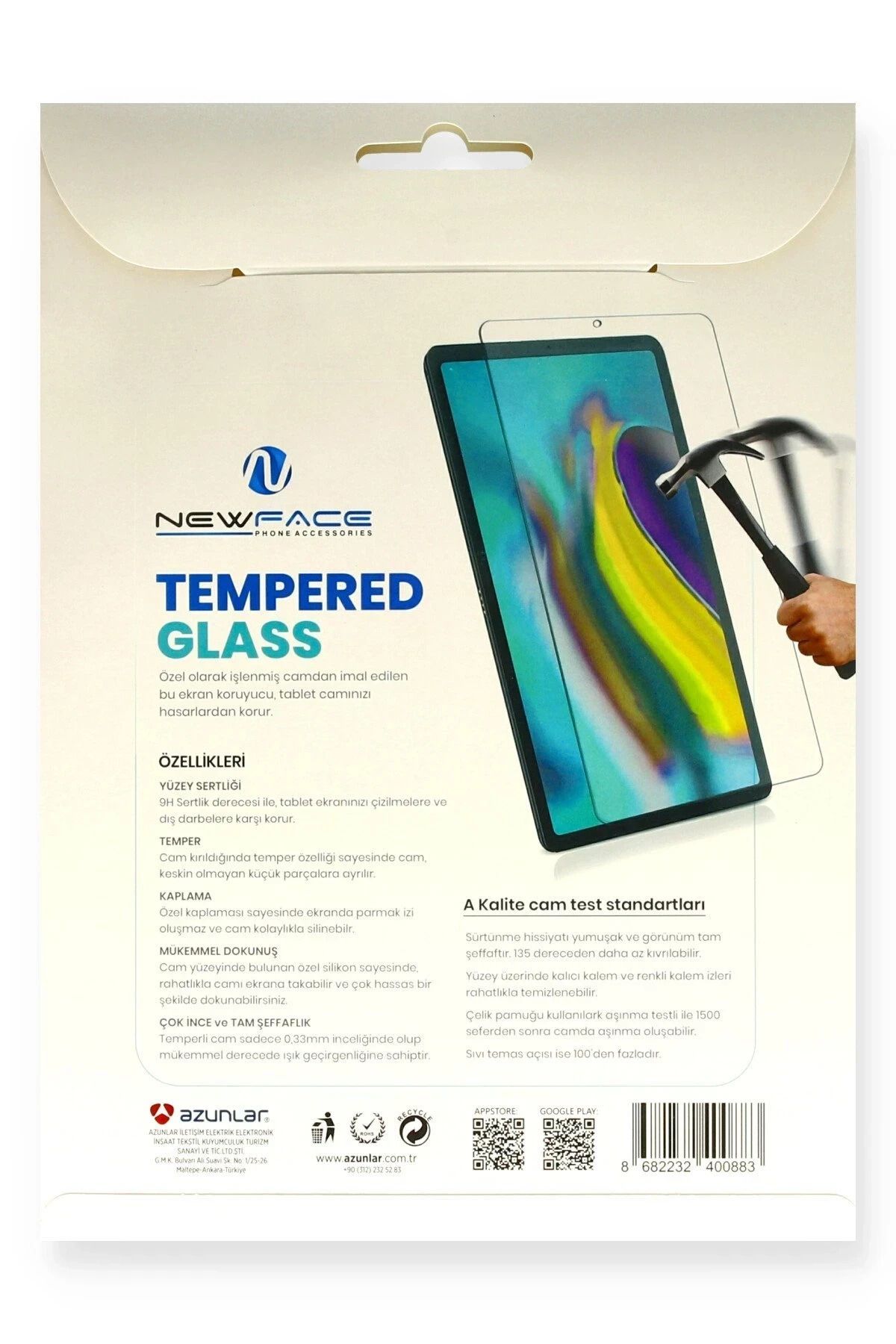 NewFace Huawei Honor Pad V9 Tablet Cam Ekran Koruyucu DRSTR