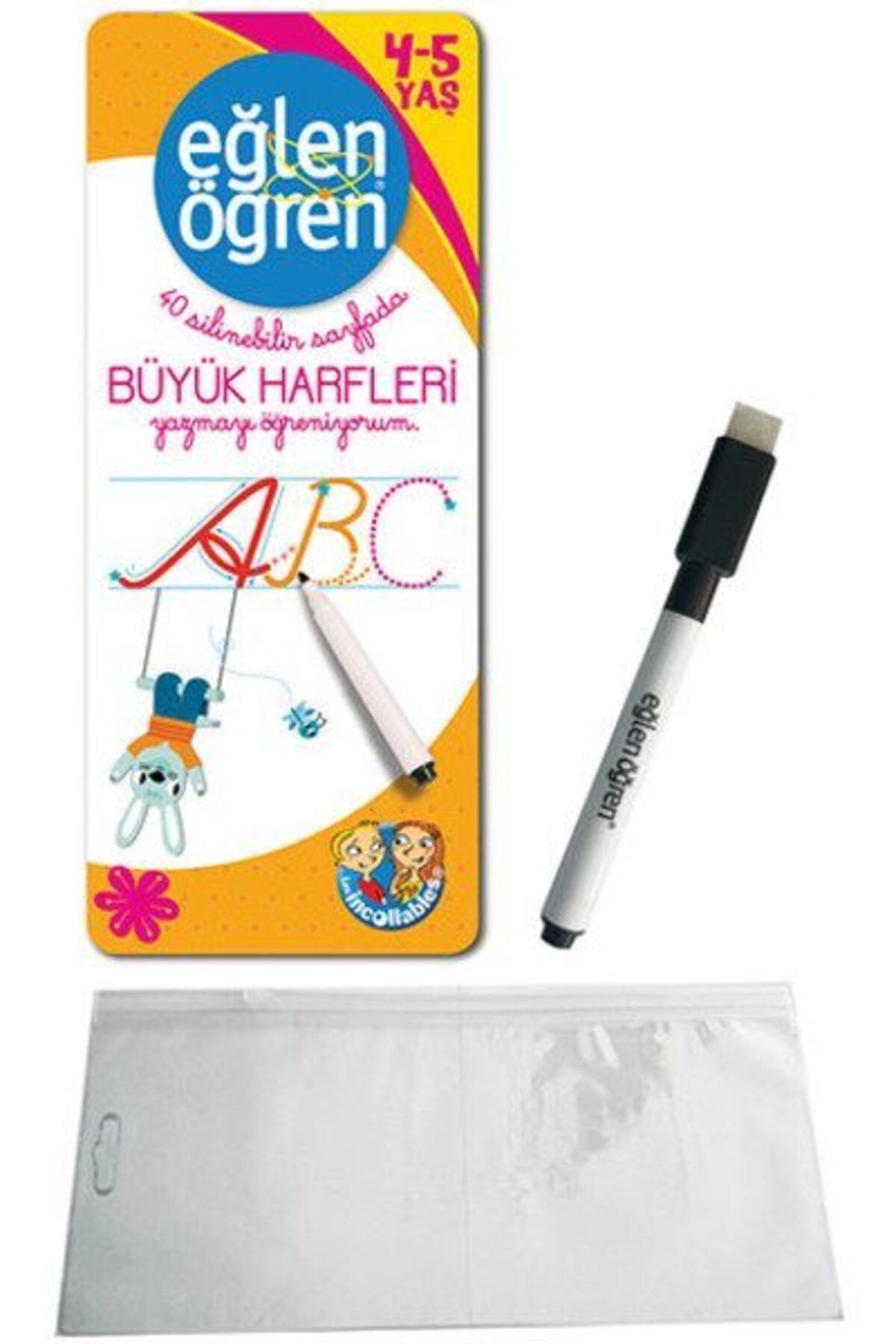 Destek Yayınları Eğlen Öğren 40 Silinebilir Sayfada Büyük Harfleri Yazmayı Öğreniyorum 45 Yaş