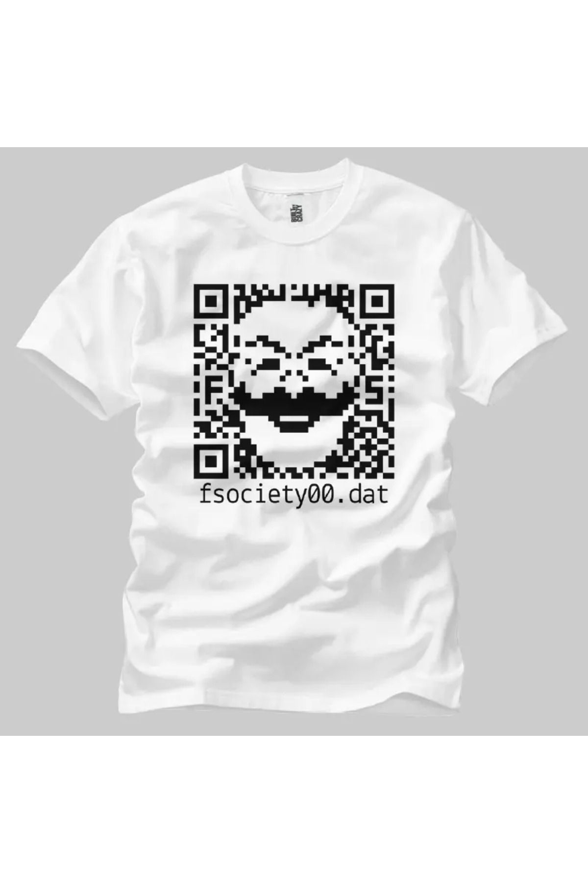 Built By Crazy Mr. Robot Fsociety QR Code Unisex Tişört