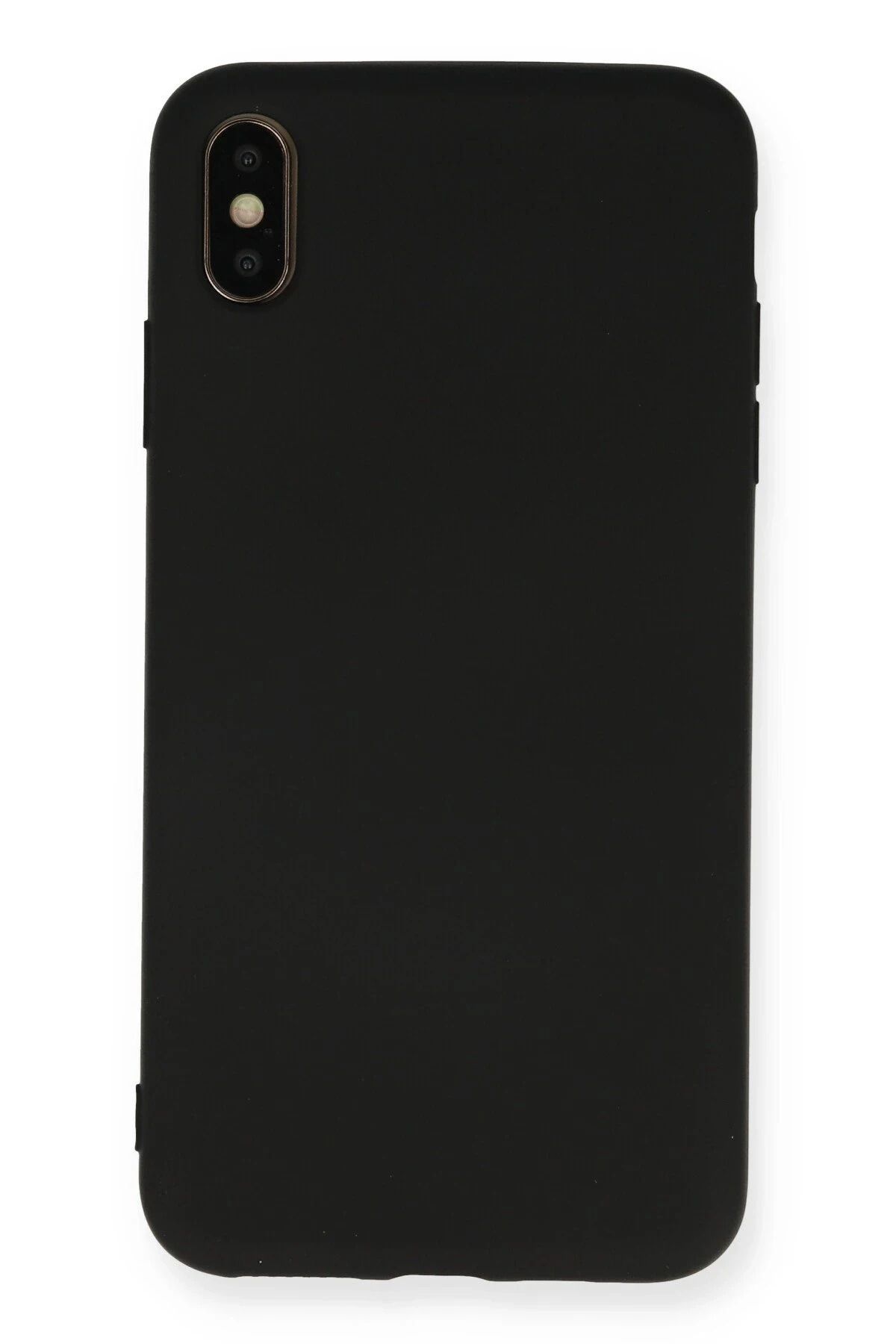NewFace iPhone X Uyumlu Kılıf Nano içi Kadife Silikon - Siyah MRAYD