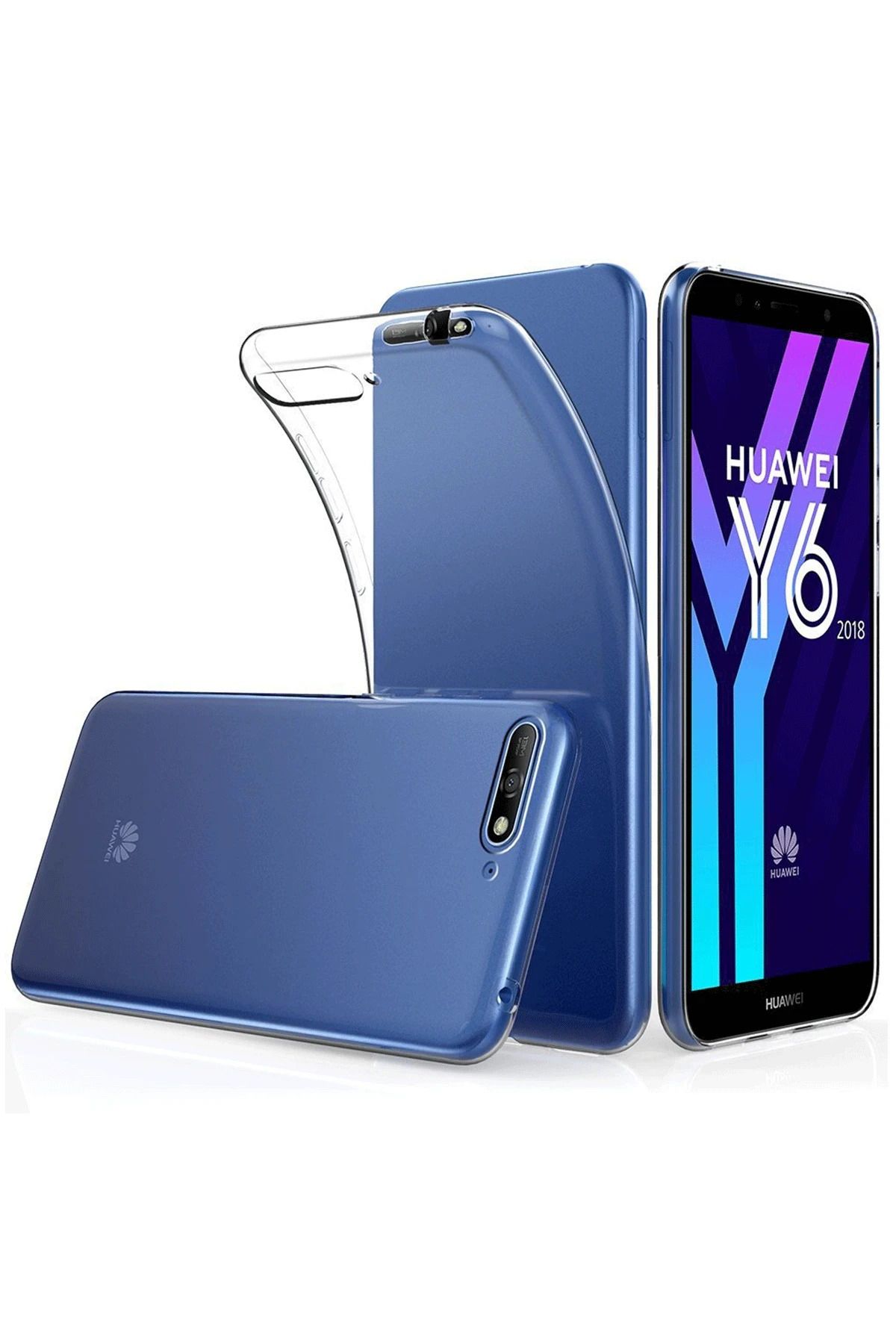 NewFace Huawei Y6 2018 Kılıf Lüx Şeffaf Silikon YNSMR