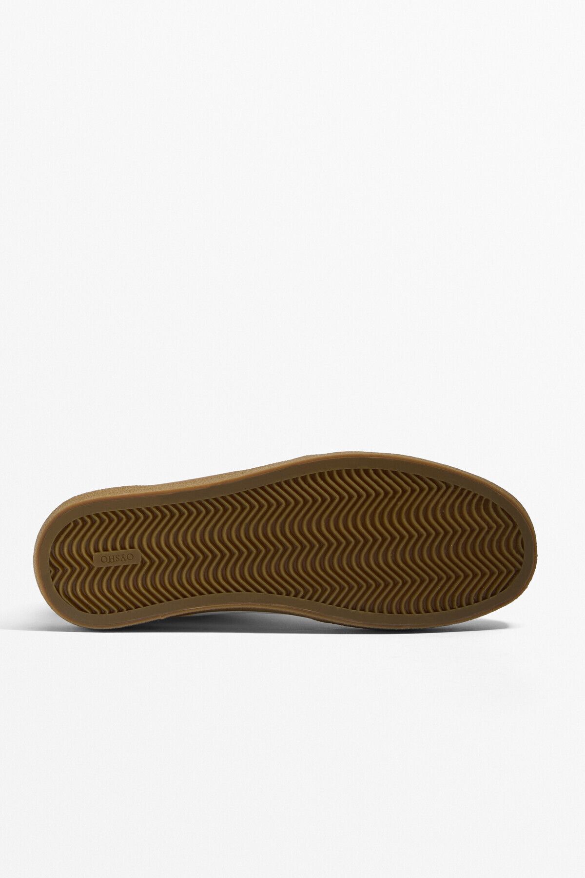 Oysho-Canvas and split-leather trainers 4