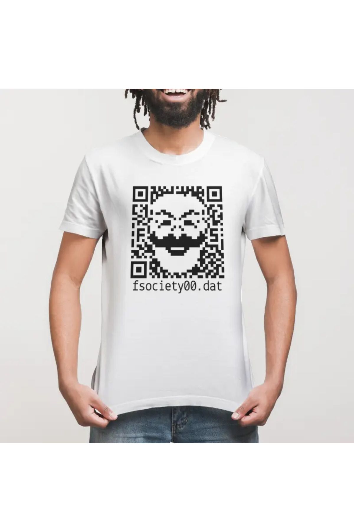 Built By Crazy-Mr. Robot Fsociety Qr Code Unisex T-Shirt 2