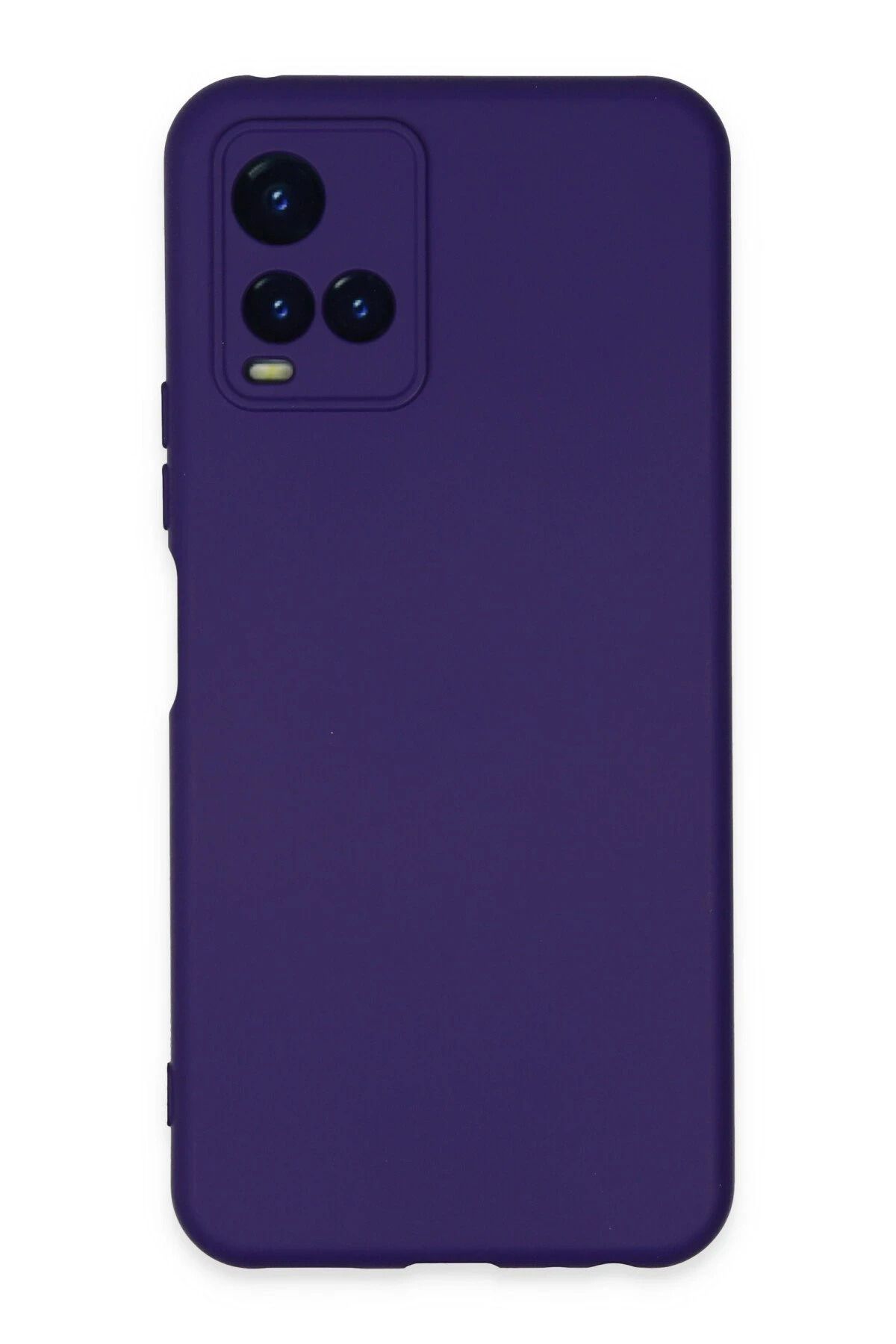 NewFace Vivo Y21S Kılıf Nano içi Kadife Silikon - Mor FLKRY