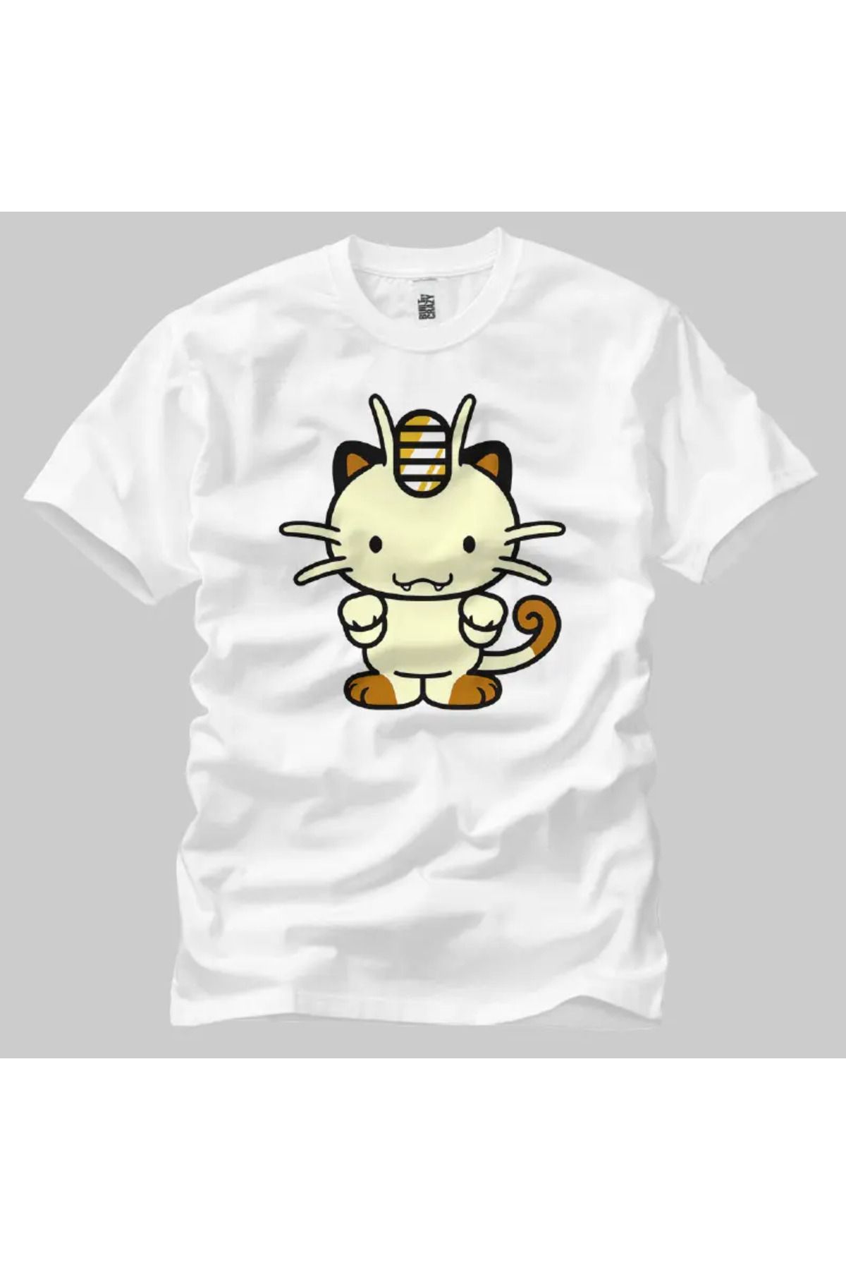 Built By Crazy Pokemon: Hello Meowth Unisex Tişört