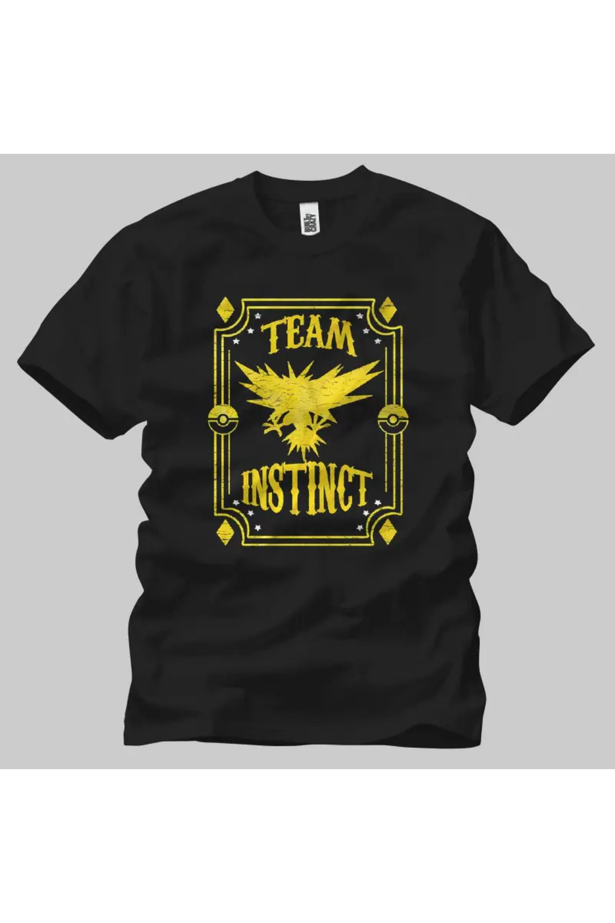 Built By Crazy Pokemon: Team Instinct Unisex Tişört