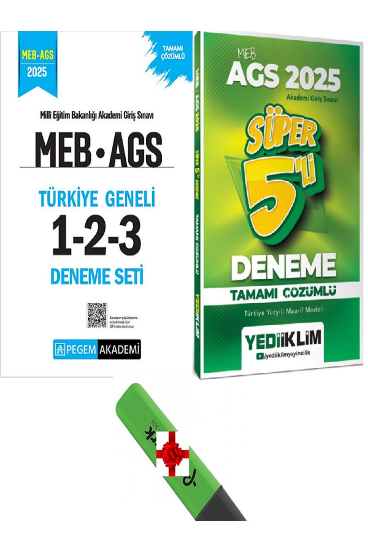 Pegem Akademi Yayıncılık pegem 2025 MEB-AGS 3 Deneme Çözümlü yediiklim 2025 MEB AGS SÜPER 5 Lİ DENEME (KALEM)