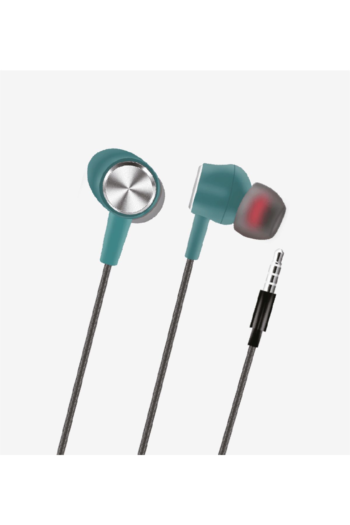 intoku H315 Spor Silikonlu Kablolu Kulaklık 120cm AUX Giriş