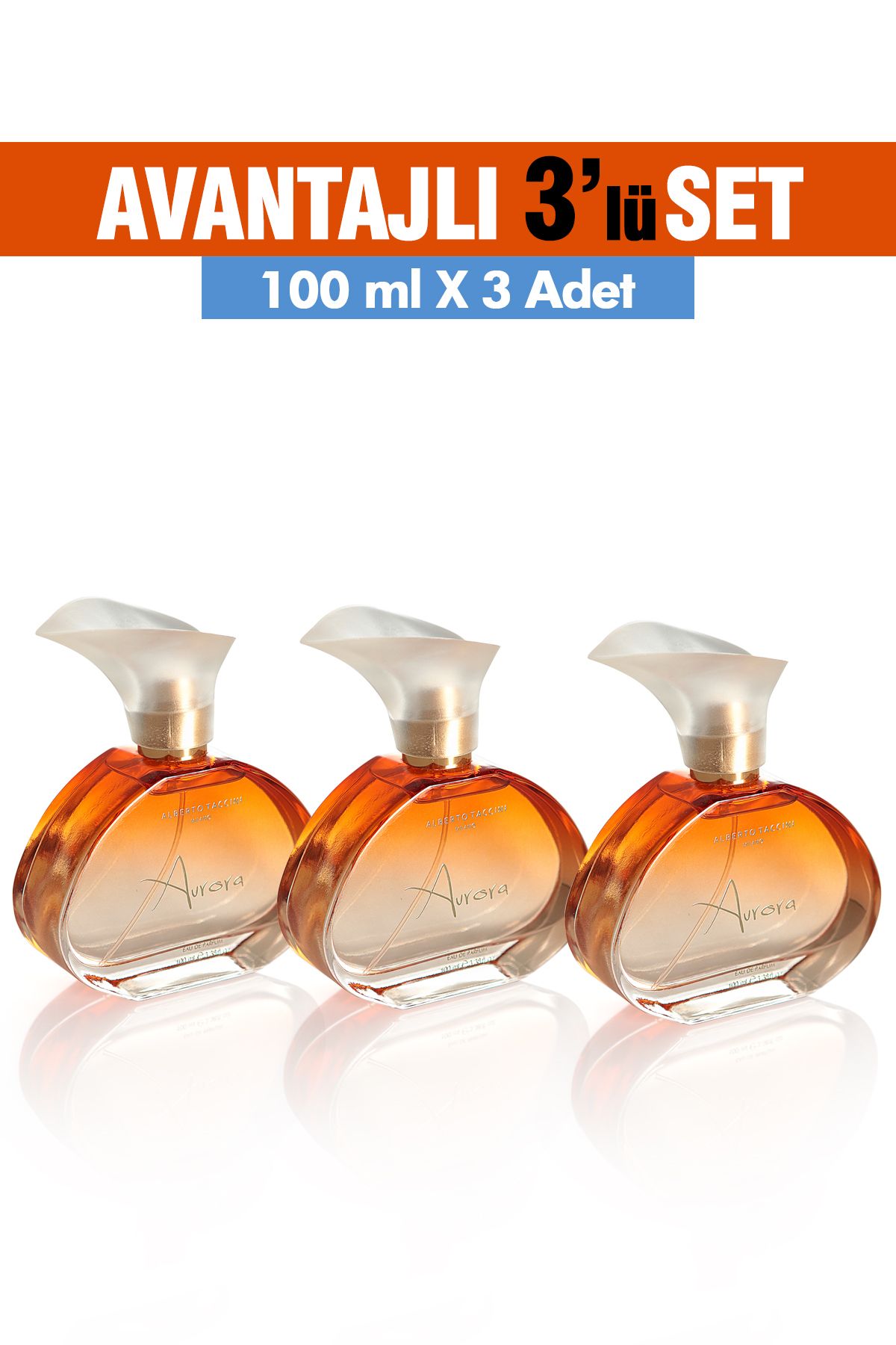 Alberto Taccini 3'Lü Set Alberto Taccini AURORA Kadın Parfümü -100 ml