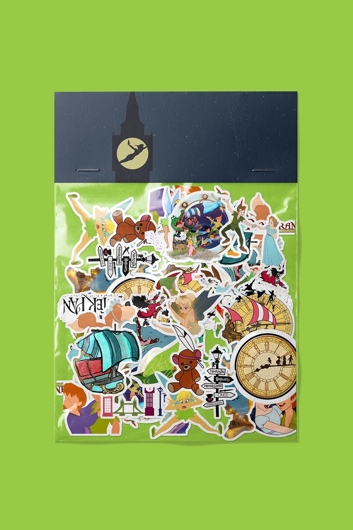 dadi ramba Peter Pan Sticker paketi - Bullet Journal - Ajanda - Laptop Etiket Çıkartma