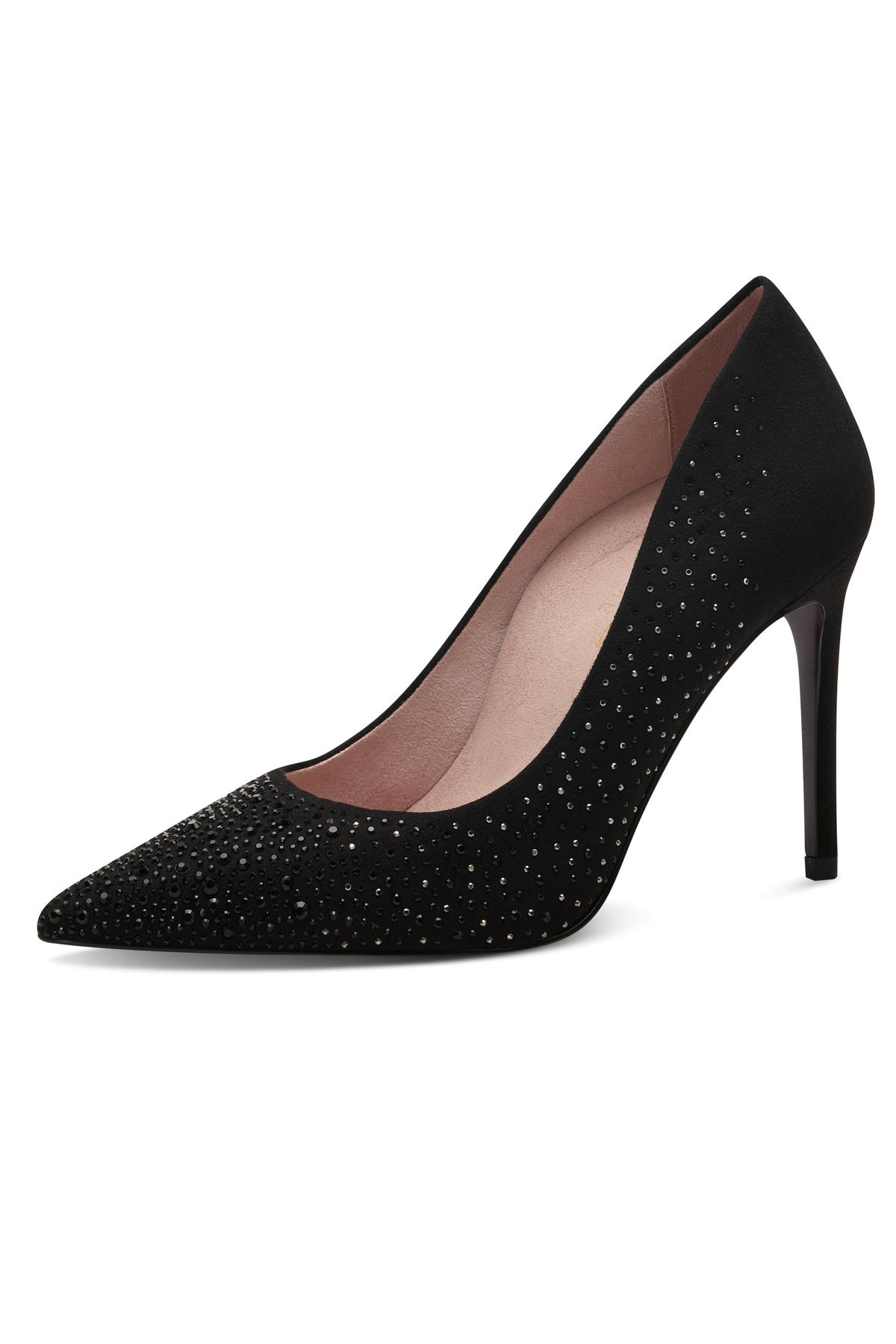 Tamaris-Damen Klassische Pumps 1-22425-41 Schwarz 043 Black Glam Textil mit Removable Sock 2