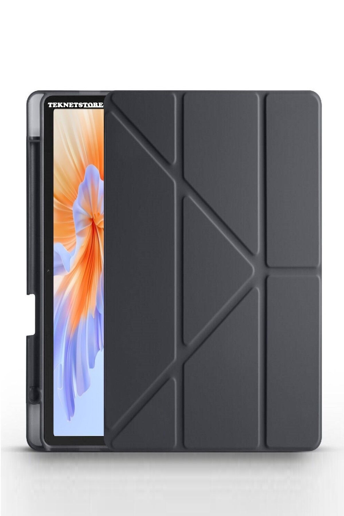 TEKNETSTORE Honor Pad V9 11.5 Inç Kılıf Katlanır Kalem Bölmeli Silikon Standlı Uyku Modlu Akıllı Kapak