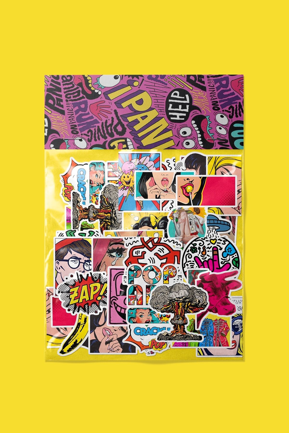 dadi ramba Pop Art Sticker paketi - Bullet Journal - Ajanda - Laptop Etiket Çıkartma