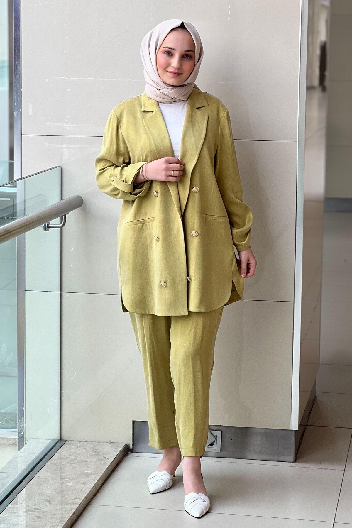 Ghisa Altı Düğmeli Blazer Ceket Pantolon Takım 3047 ASİT