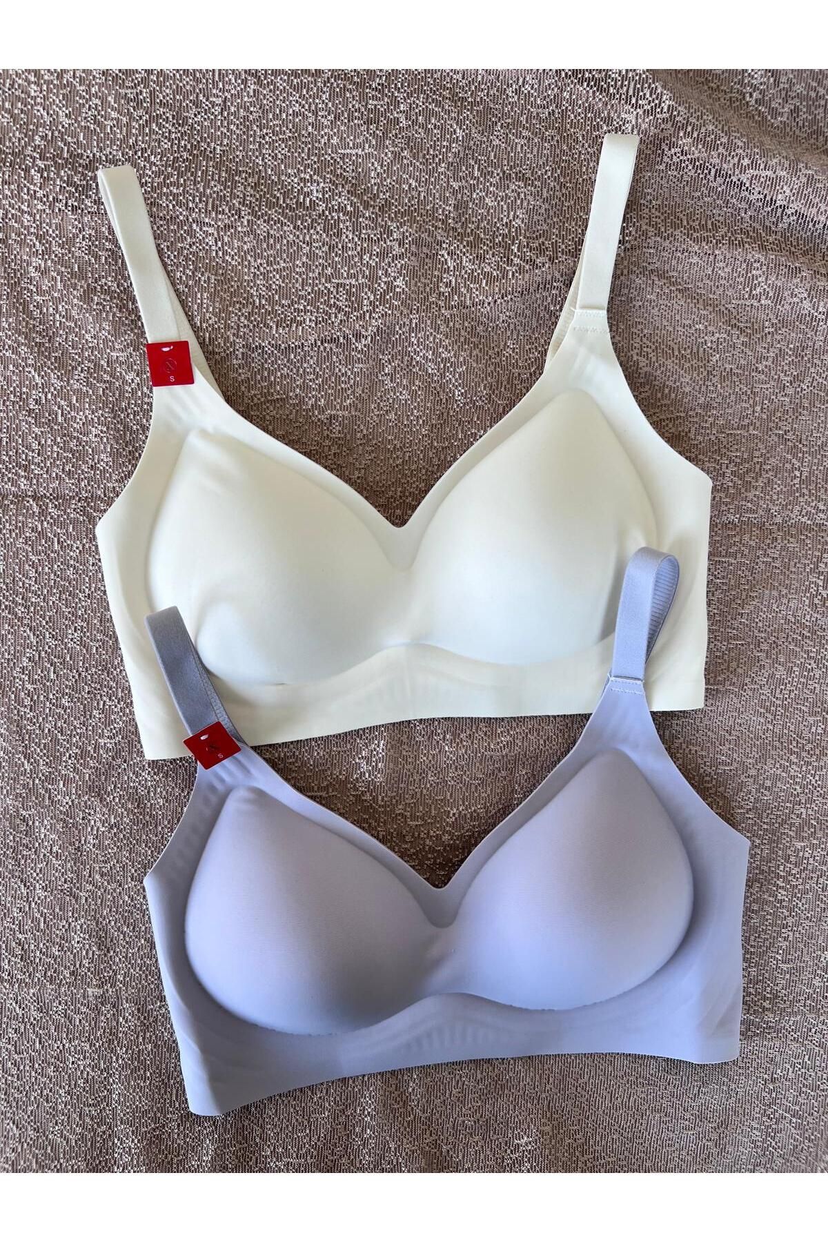 MEBA Lazer Kesim Dikişsiz Dolgulu Telsiz Ayarlanabilir Askı 2'li Sütyen -3306