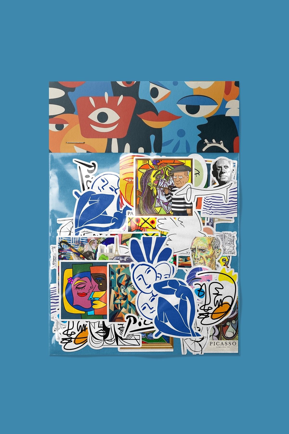 dadi ramba Picasso Sticker paketi - Bullet Journal - Ajanda - Laptop Etiket Çıkartma