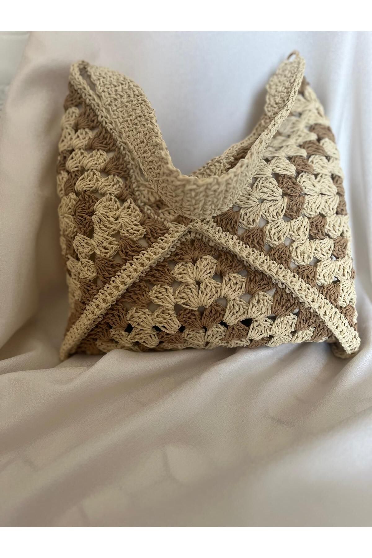 İhtiyacımVar Omuz ve El çantası, Astarlı cepli çıtçıtlı şık çanta- Günlük Çanta 32x30 cm