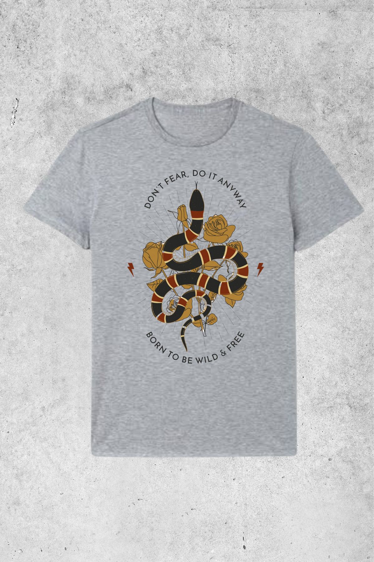 MOLICO Basic unisex kısa kollu Yılan baskılı tshirt