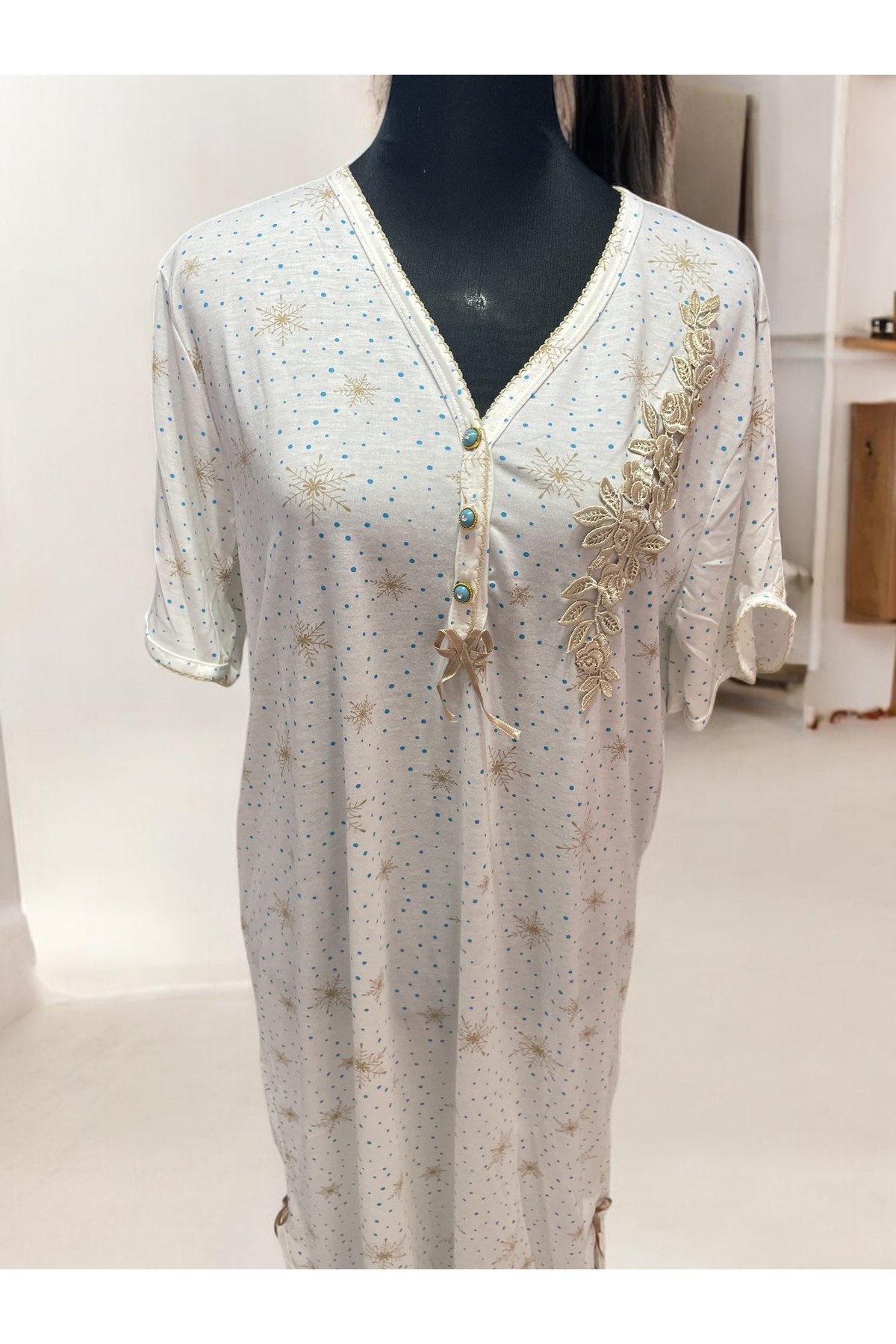 Ladnie iç giyim YAZLIK PAMUKLU GECELİK