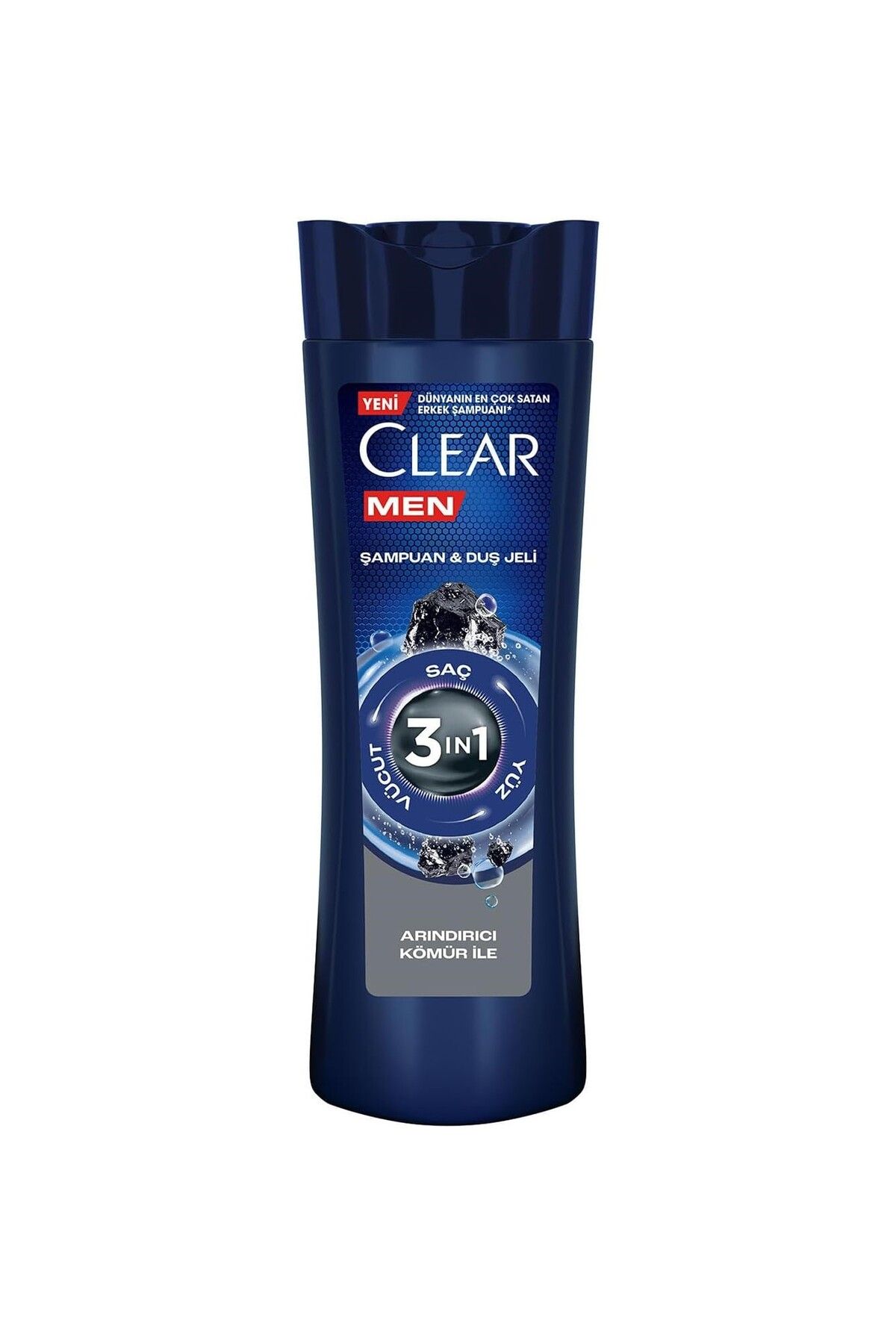 Clearo Clear Men Şampuan & Duş Jeli Arındırıcı Kömür İle Vücut Saç Yüz Erkek Şampuanı 350 Ml