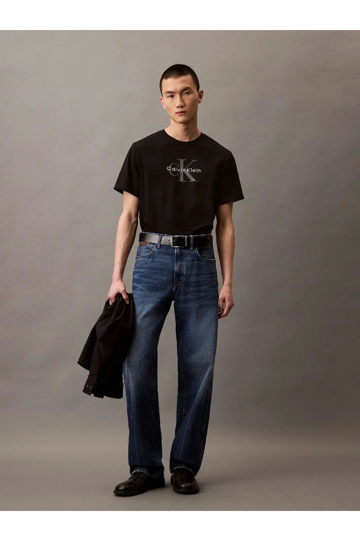 CK Jeans Graphic Tees Erkek Siyah T-shirt LV04RB862G-UB1