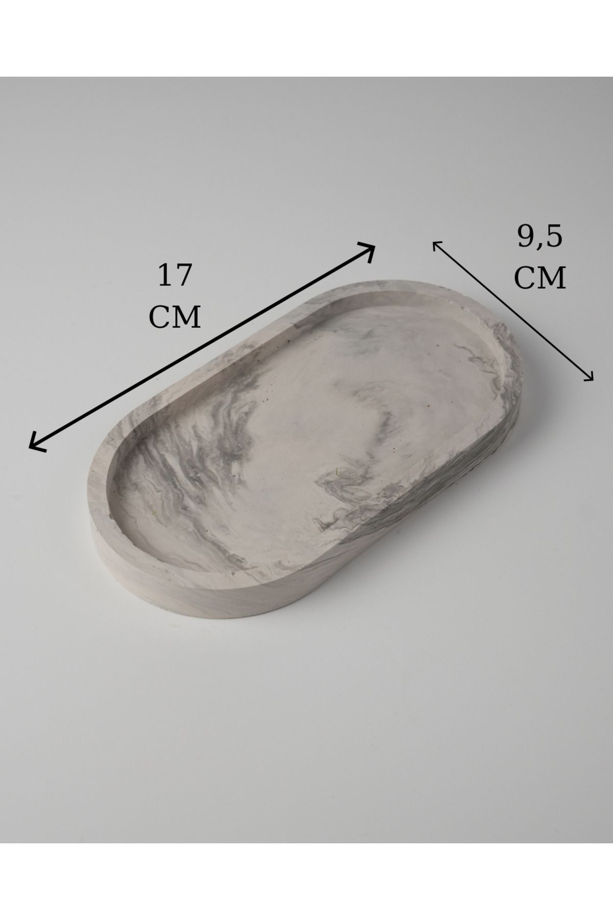 Kaju Creative Dekoratif Beton Makyaj Fırçalığı - Kalemlik / Tabaklı Set ( Mermer Desenler Değişiklik Gösterir)