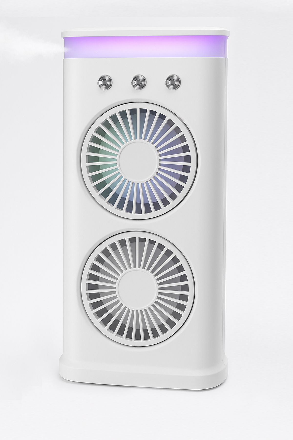 nextbuy Kişisel Şarjlı Klima Masaüstü Fan 3 Spreyli Buharlı Elektrikli Rgb Soğutma Fanı Vantilatör