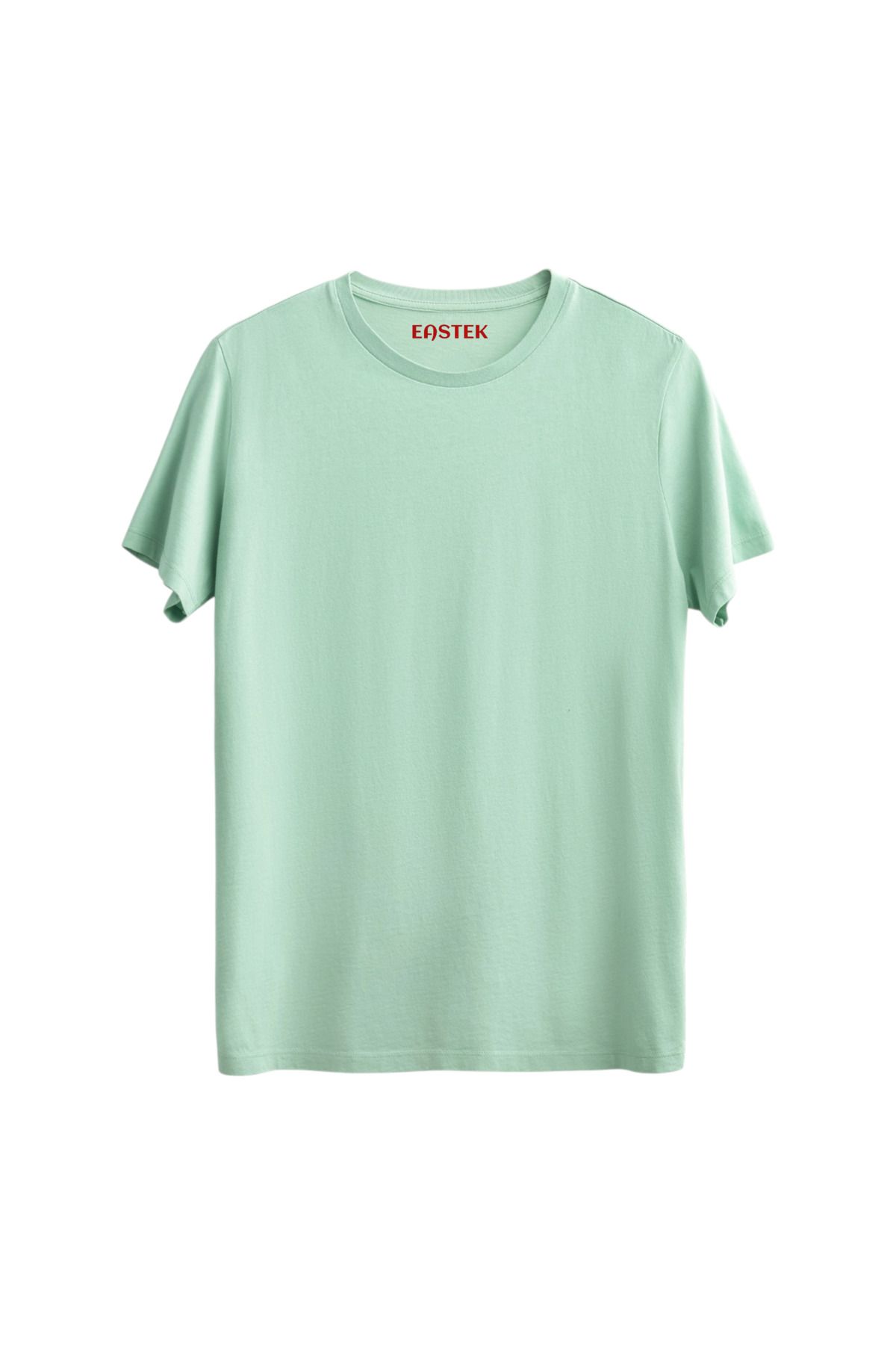 Eastek Mint Pastel Yeşil Basic Bisiklet Yaka Baskısız Düz Premium Unisex T-shirt