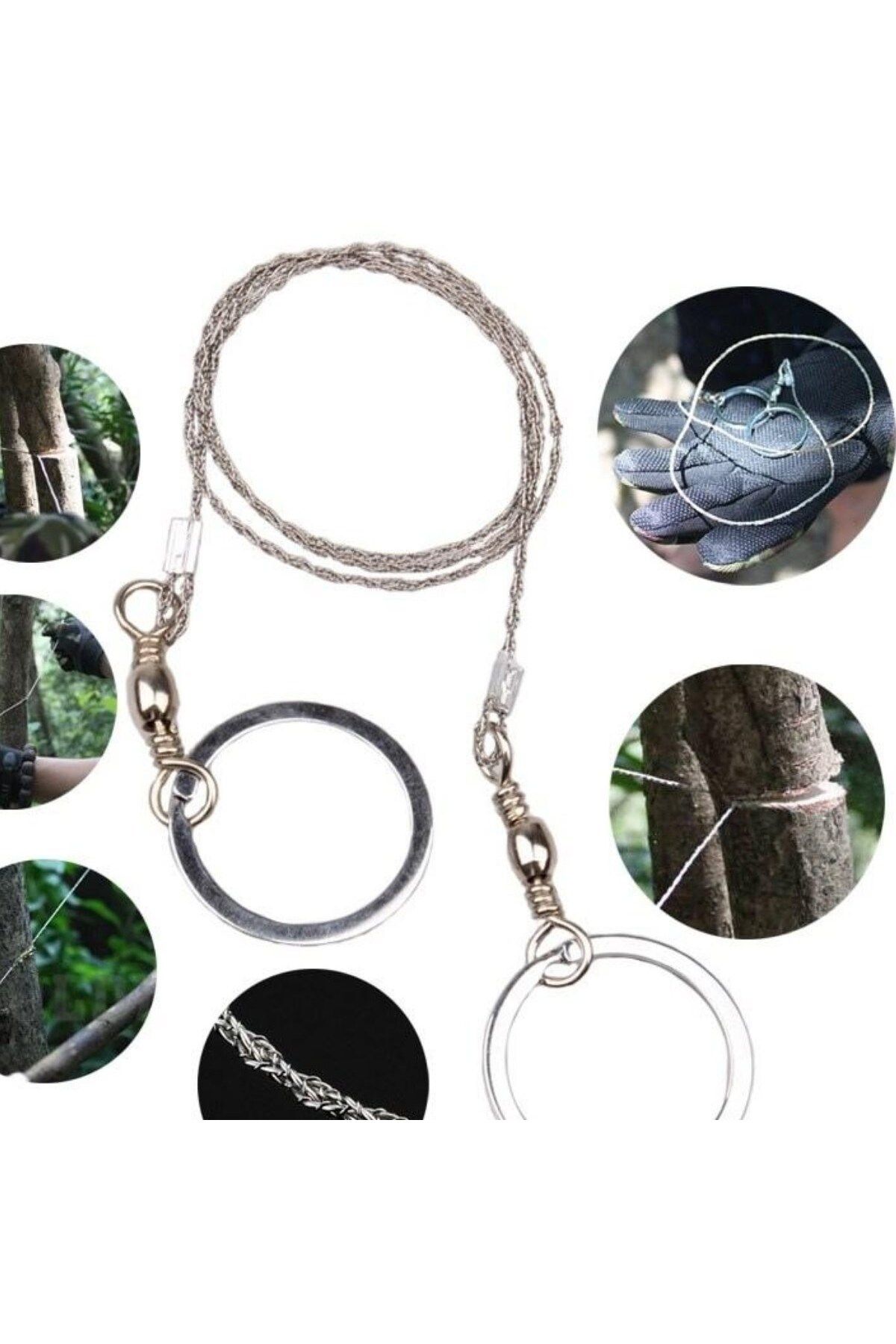 RiverWorld River World Karavanda ,Kampda Taşınabilir Mini Zincir Cep Testeresi Dişli Tel Ahşap Plastik Metal