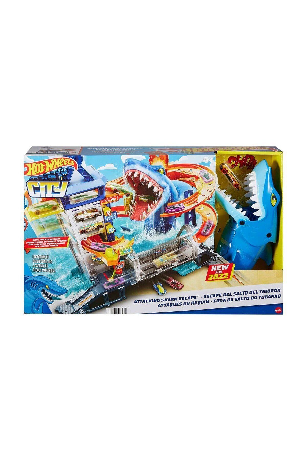 HOT WHEELS HDP06 Hot Wheels Köpek Balığından Kaçış Oyun Seti