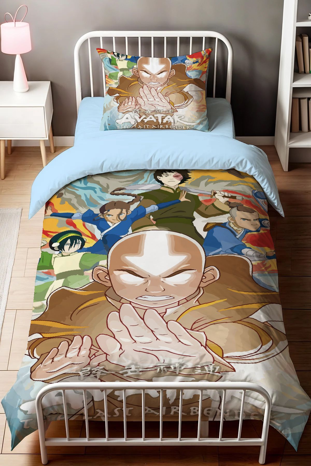 hediyechy Gift Duvet Cover Avatar Temalı 3d Dijital Baskılı Tek Kişilik Nevresim Takımı Çarşafsız