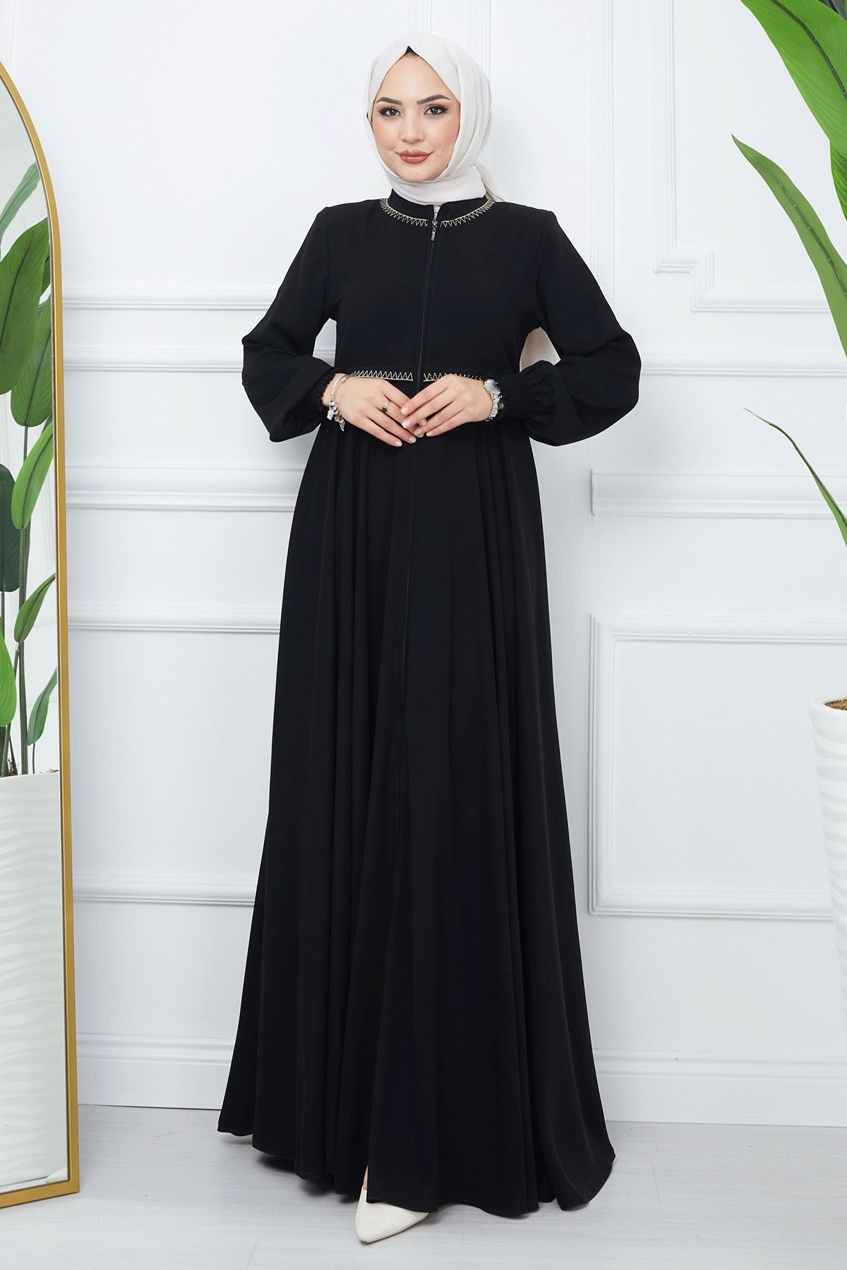 InStyle-Haftowana tkanina Mevlana Ferace - czarna 4
