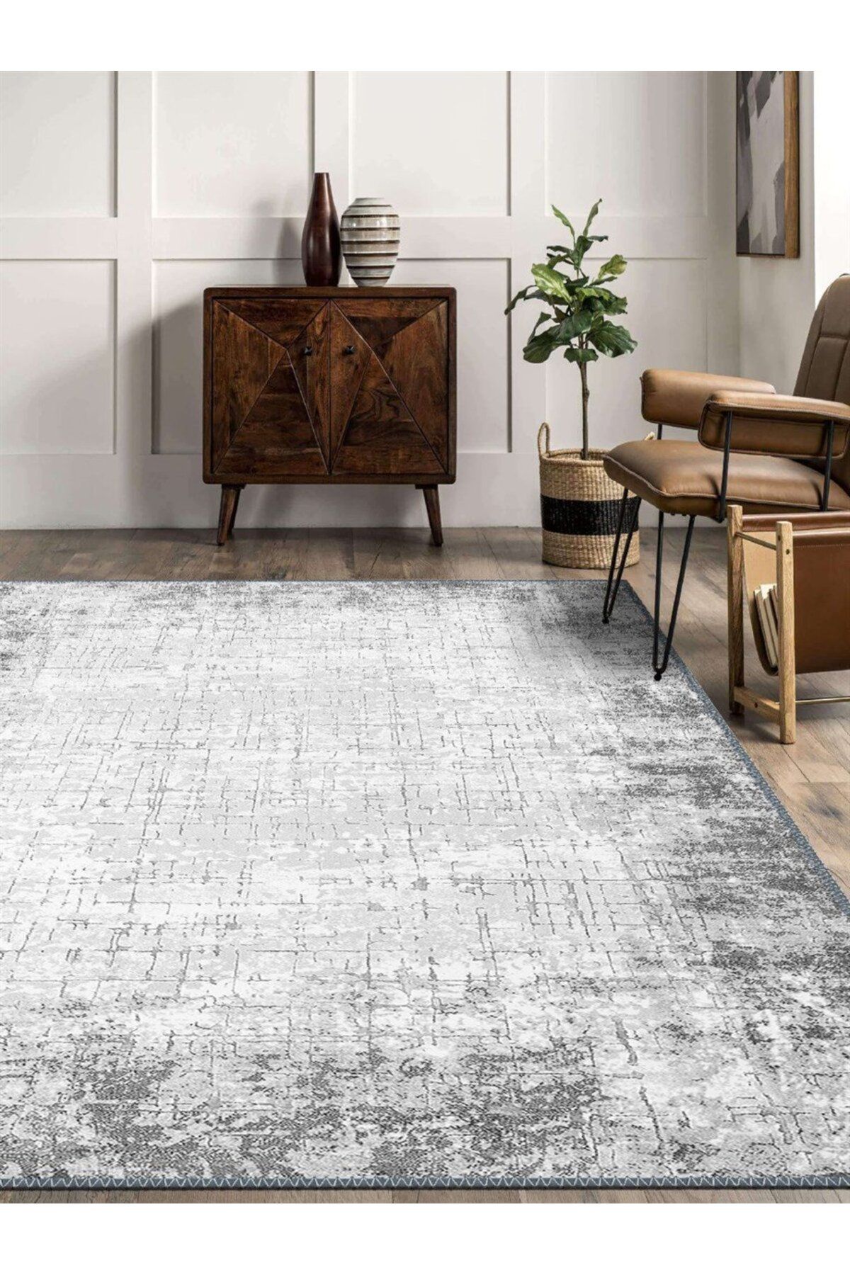 Serteks Modern Desenli Halı, Dokuma Taban Dekoratif Şönil