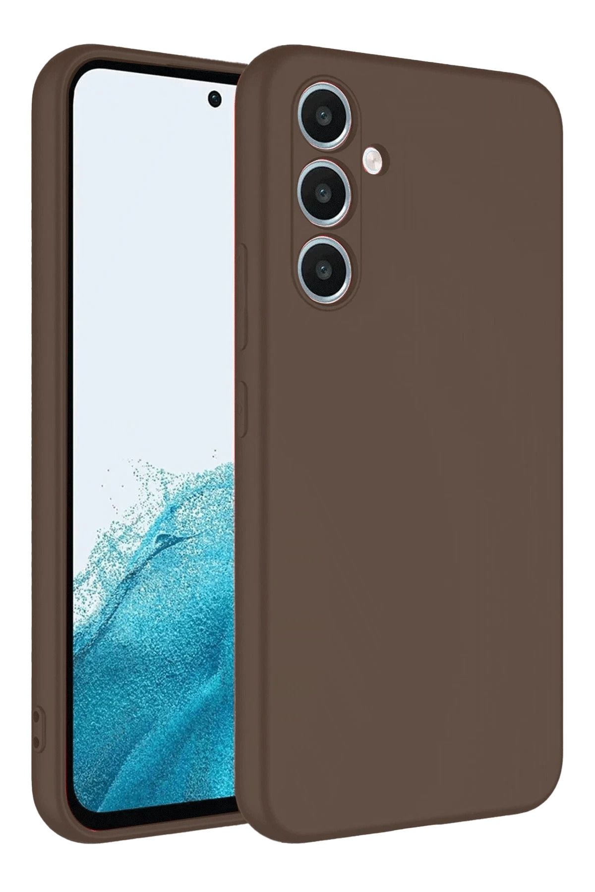 NewFace Samsung Galaxy A16 5G Kılıf First Silikon - Kahverengi YNSMR