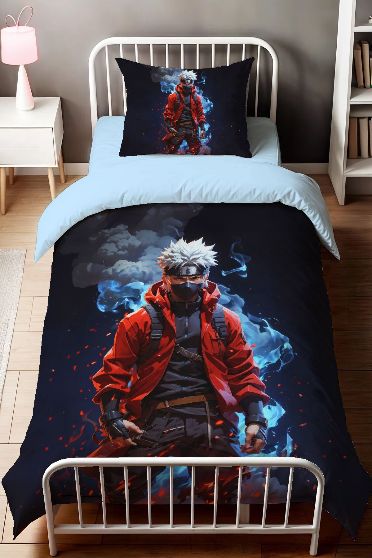 hediyechy Gift Duvet Cover Narutuvs Temali 3d Dijital Baskılı Tek Kişilik Nevresim Takımı Çarşafsız